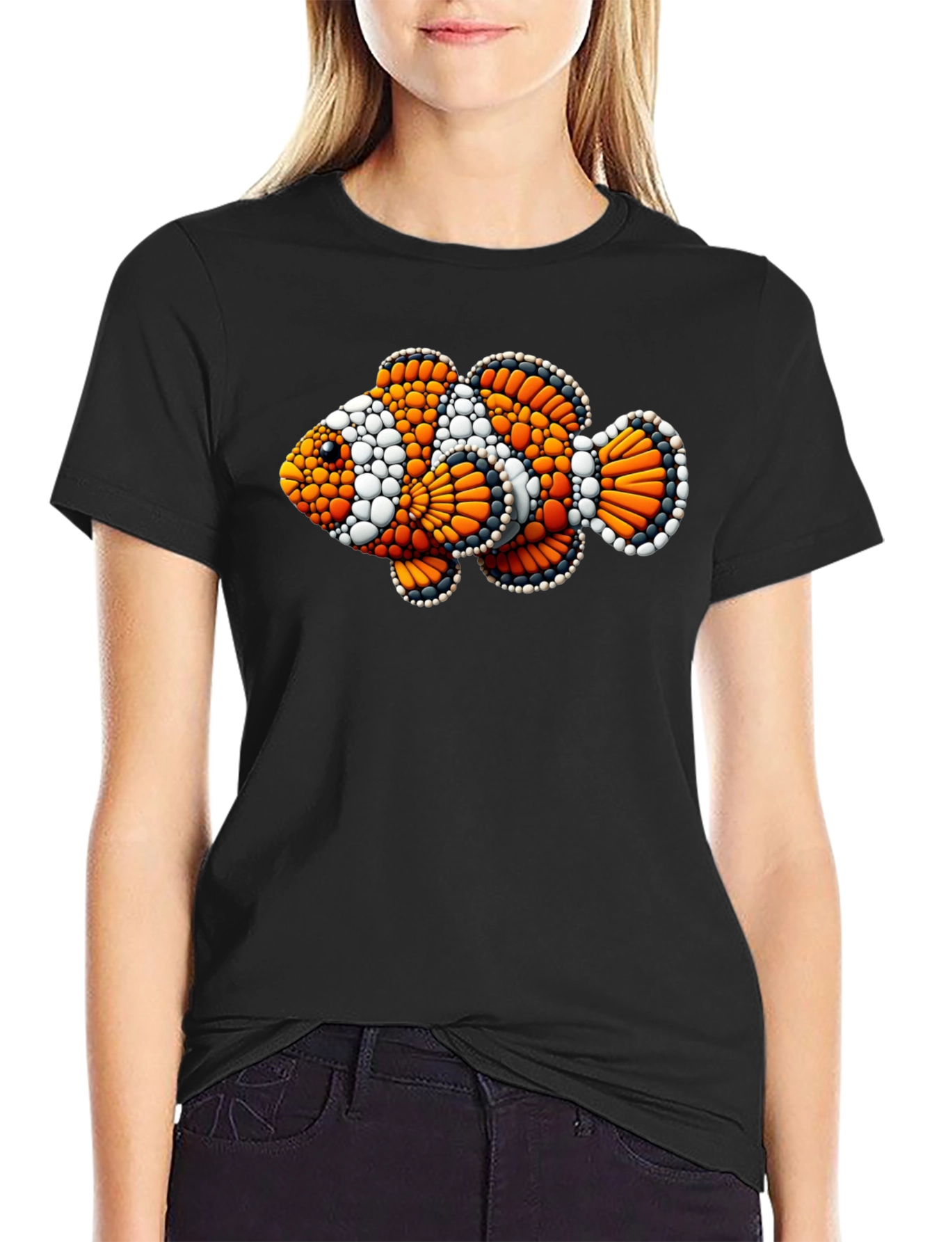 Clownfish Graphic Black T-Shirt