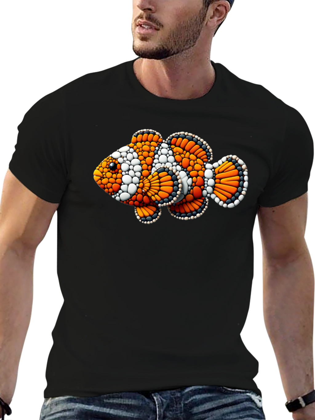 Clownfish Graphic Black T-Shirt