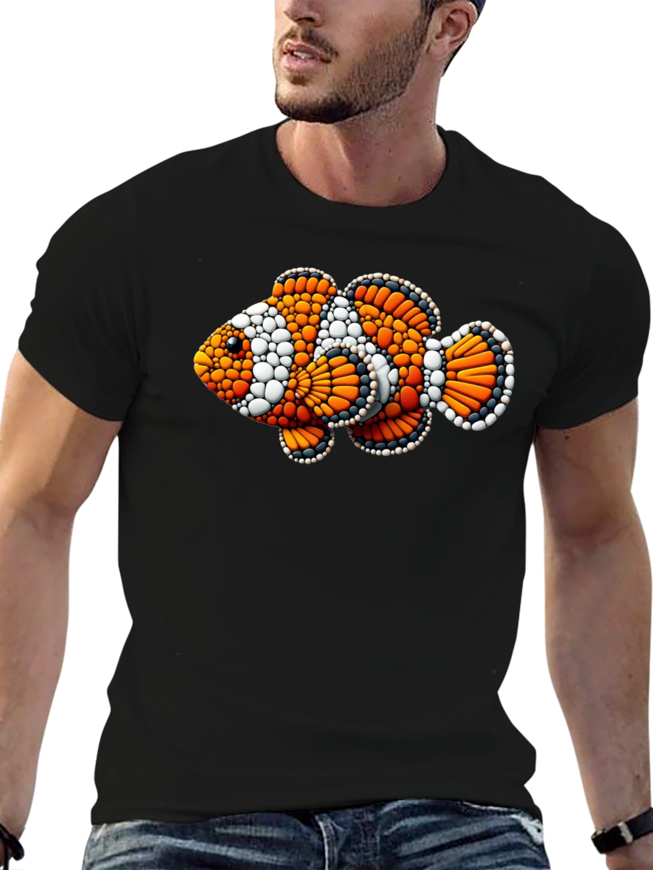 Clownfish Graphic Black T-Shirt