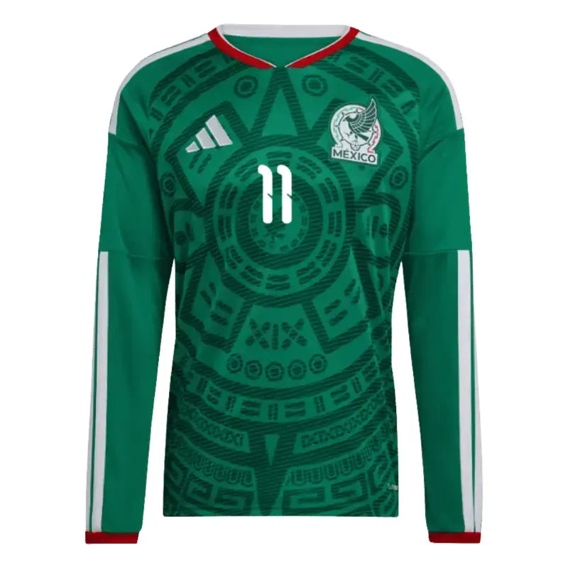 Santiago Gimenez 2026 Mexico Long Sleeve Home Jersey Front