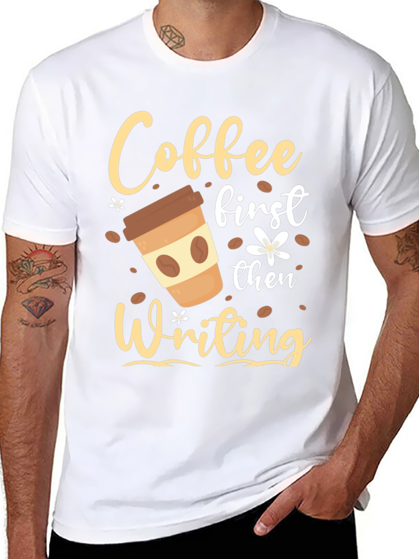 Coffee First Then Writing T-Shirt
