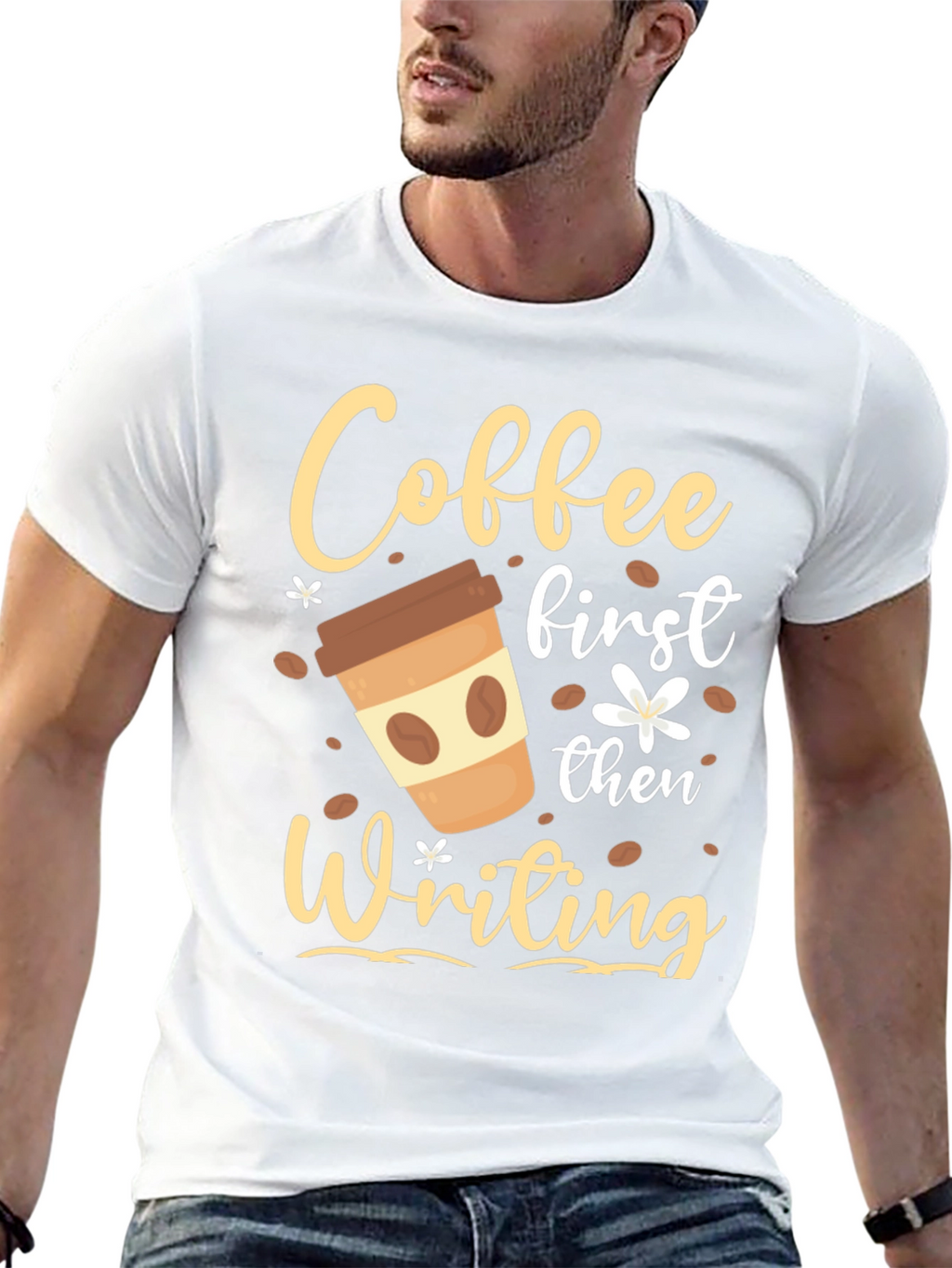 Coffee First Then Writing T-Shirt