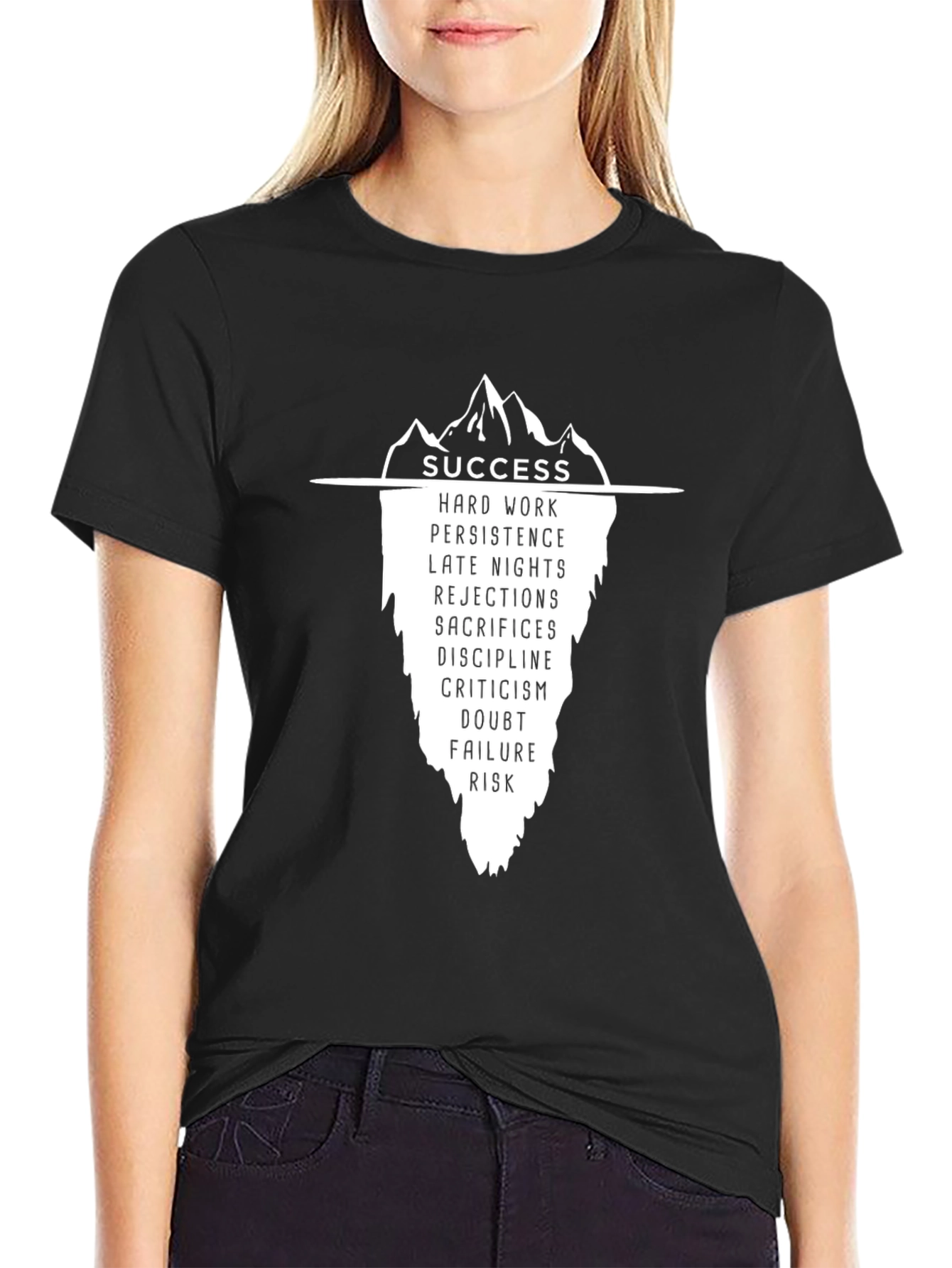 Success Iceberg Graphic T-Shirt - Black