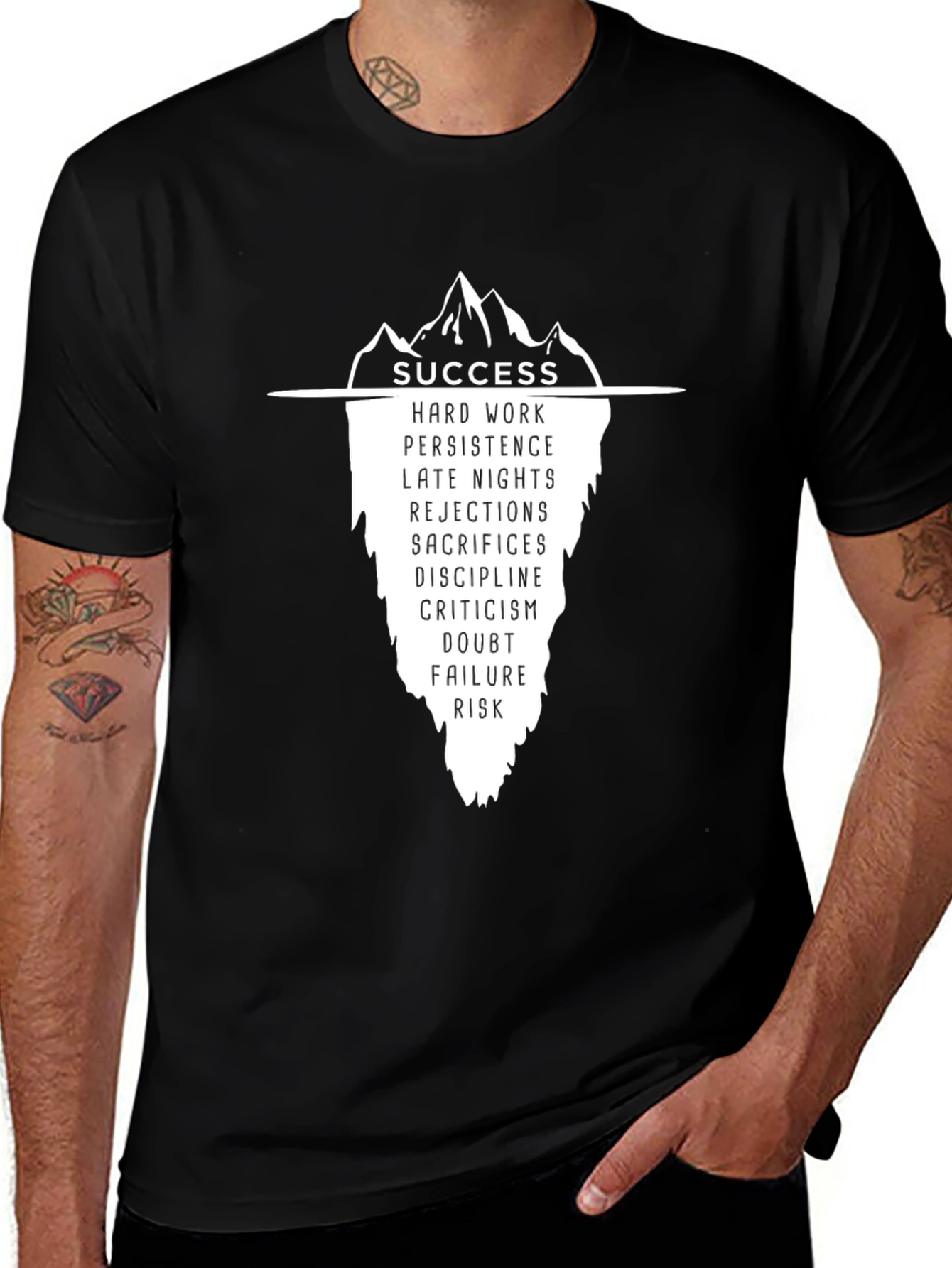 Success Iceberg Graphic T-Shirt - Black