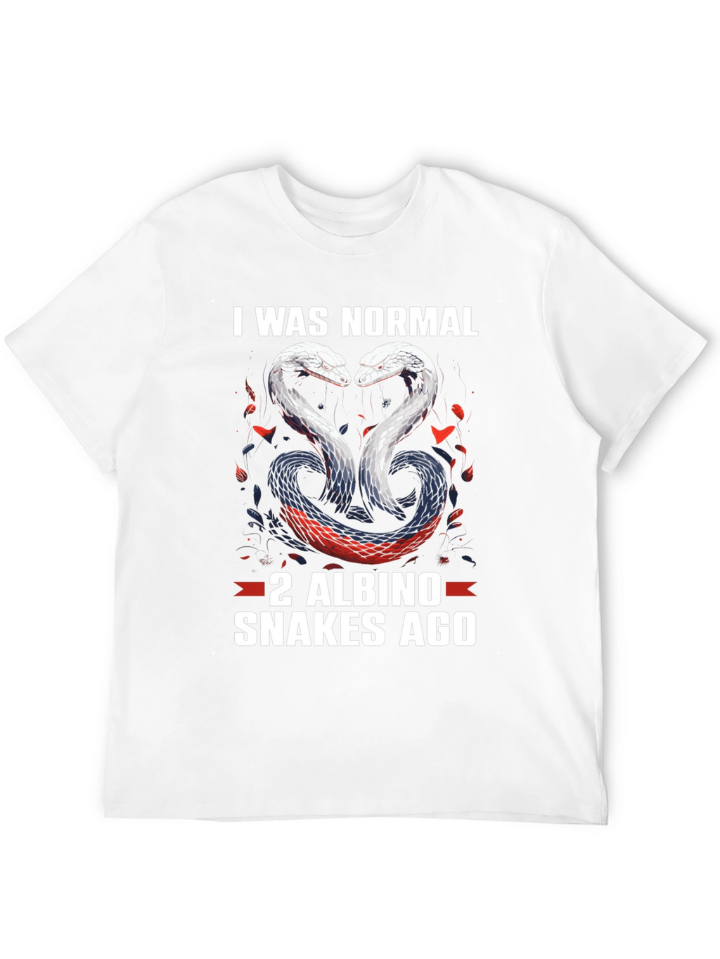 Funny Snake Lover T-Shirt: 2 Albino Snakes Ago