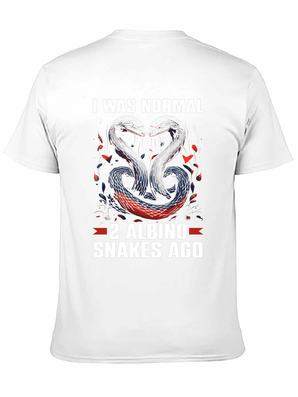 Funny Snake Lover T-Shirt: 2 Albino Snakes Ago