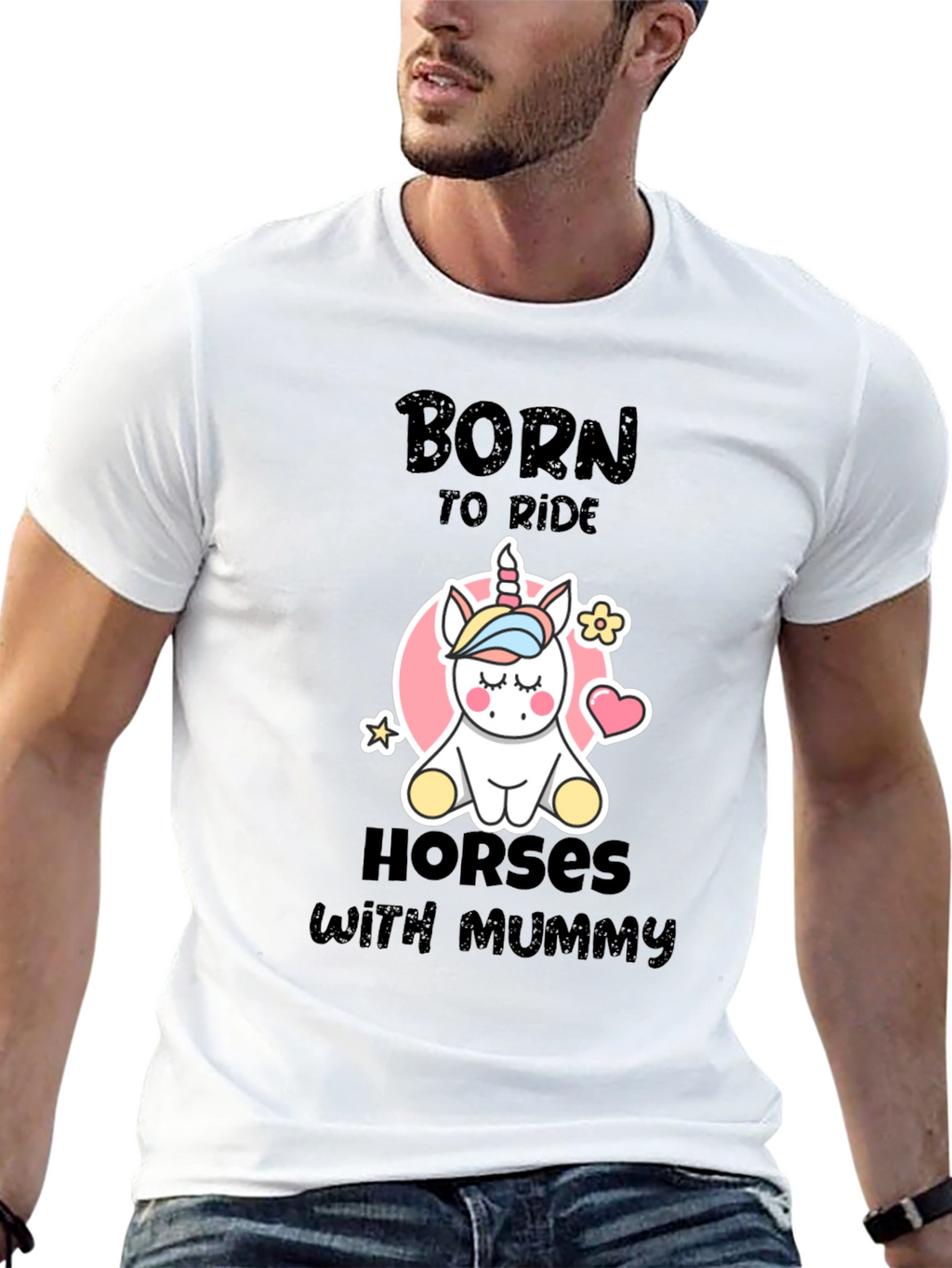 Born to Ride Horses with Mummy T-Shirt