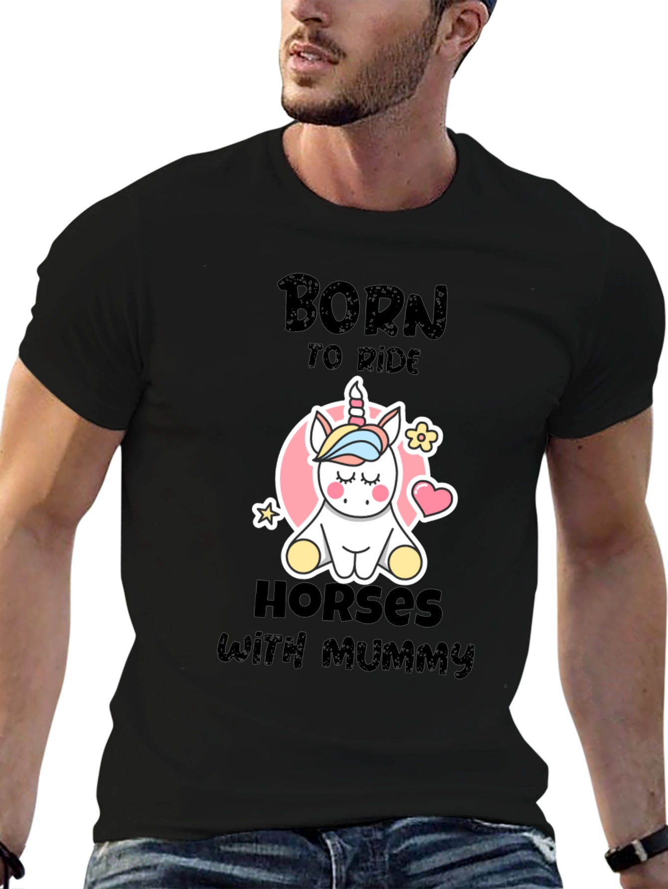 Born to Ride Horses with Mummy T-Shirt