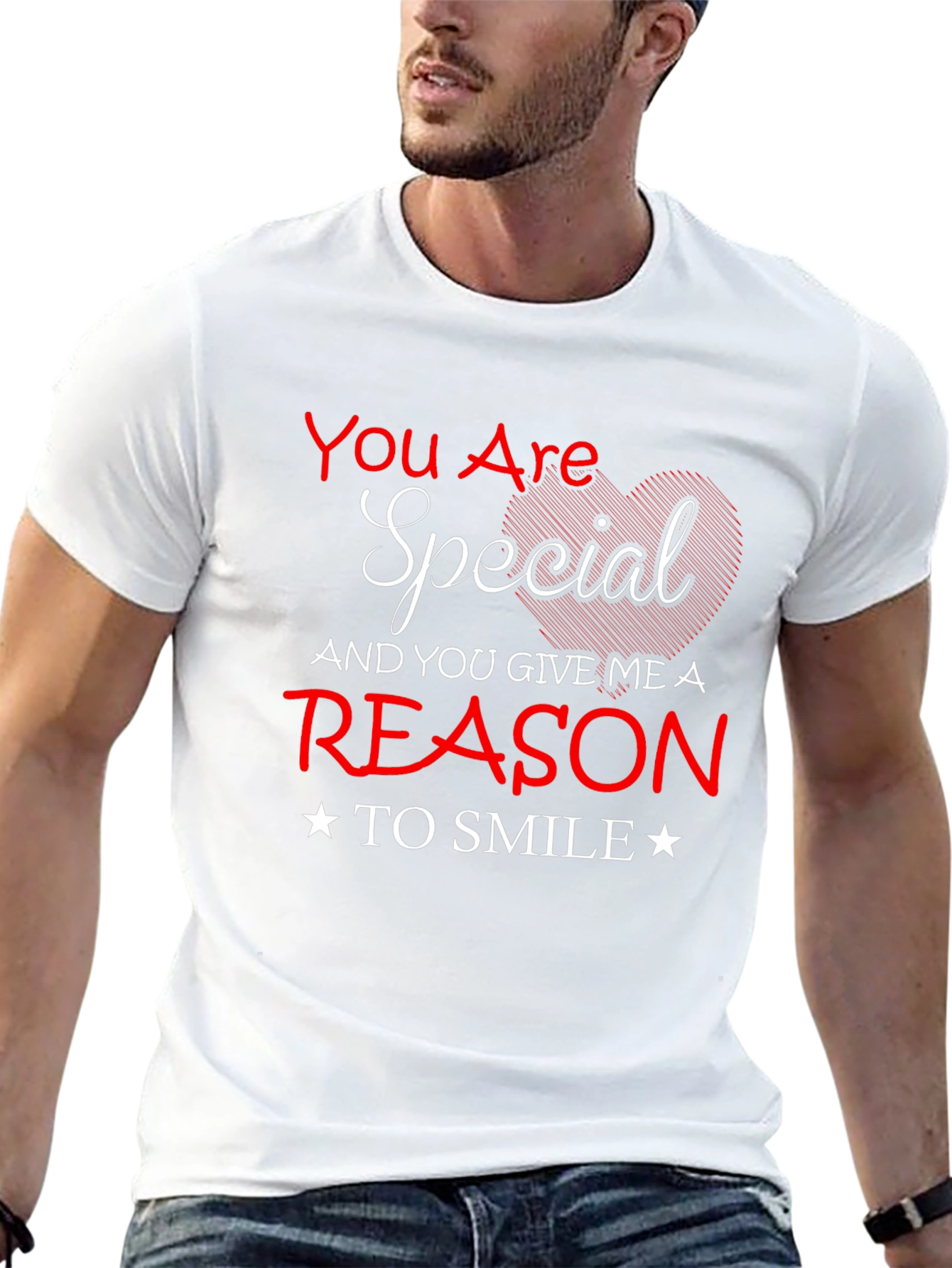 Special Heart Graphic Tee - Mens Black T-Shirt