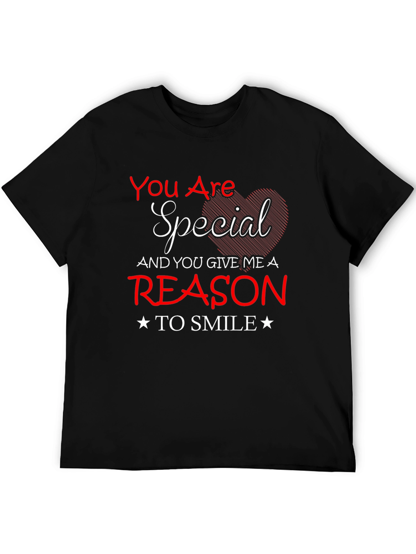 Special Heart Graphic Tee - Mens Black T-Shirt