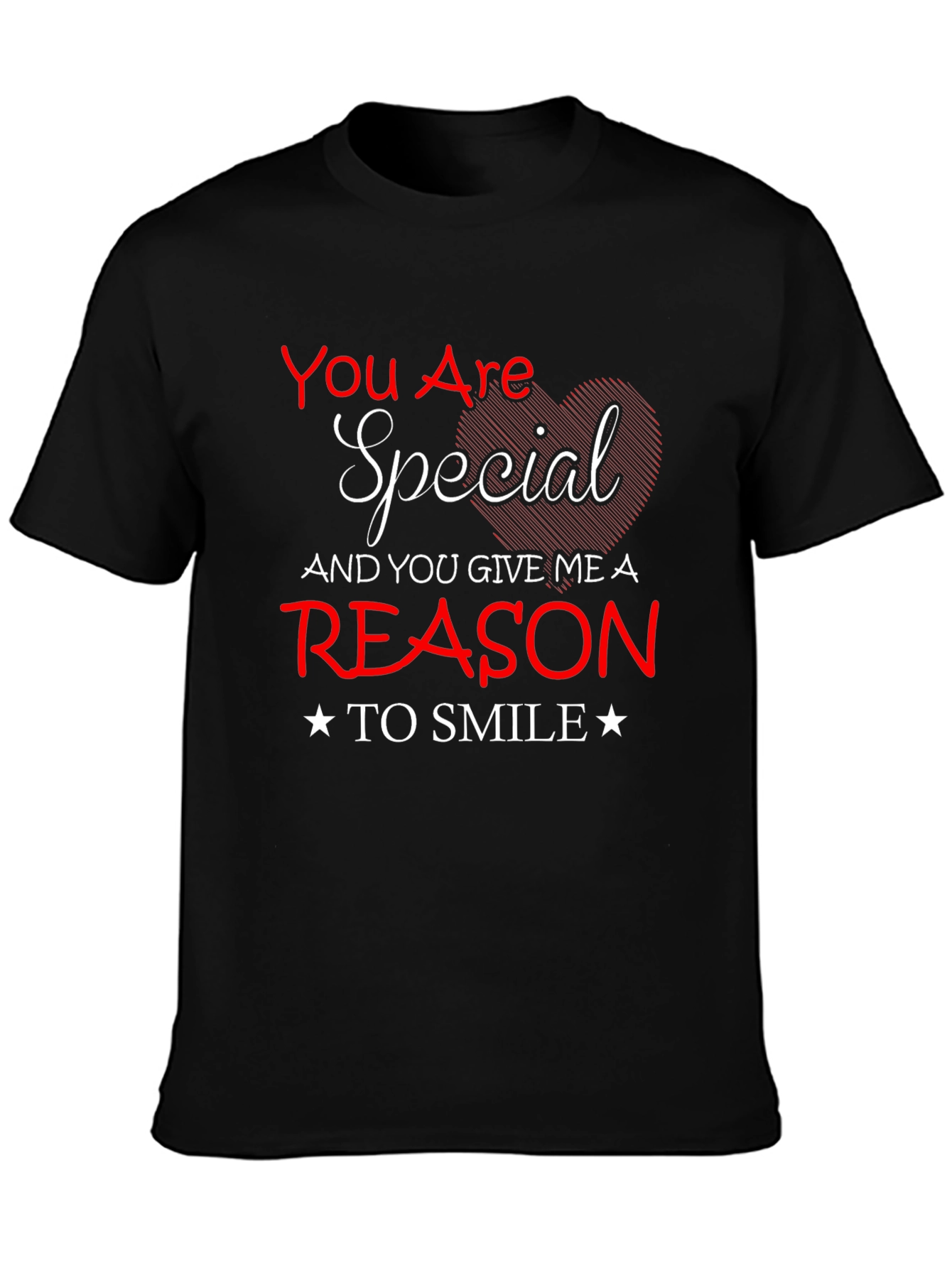 Special Heart Graphic Tee - Mens Black T-Shirt