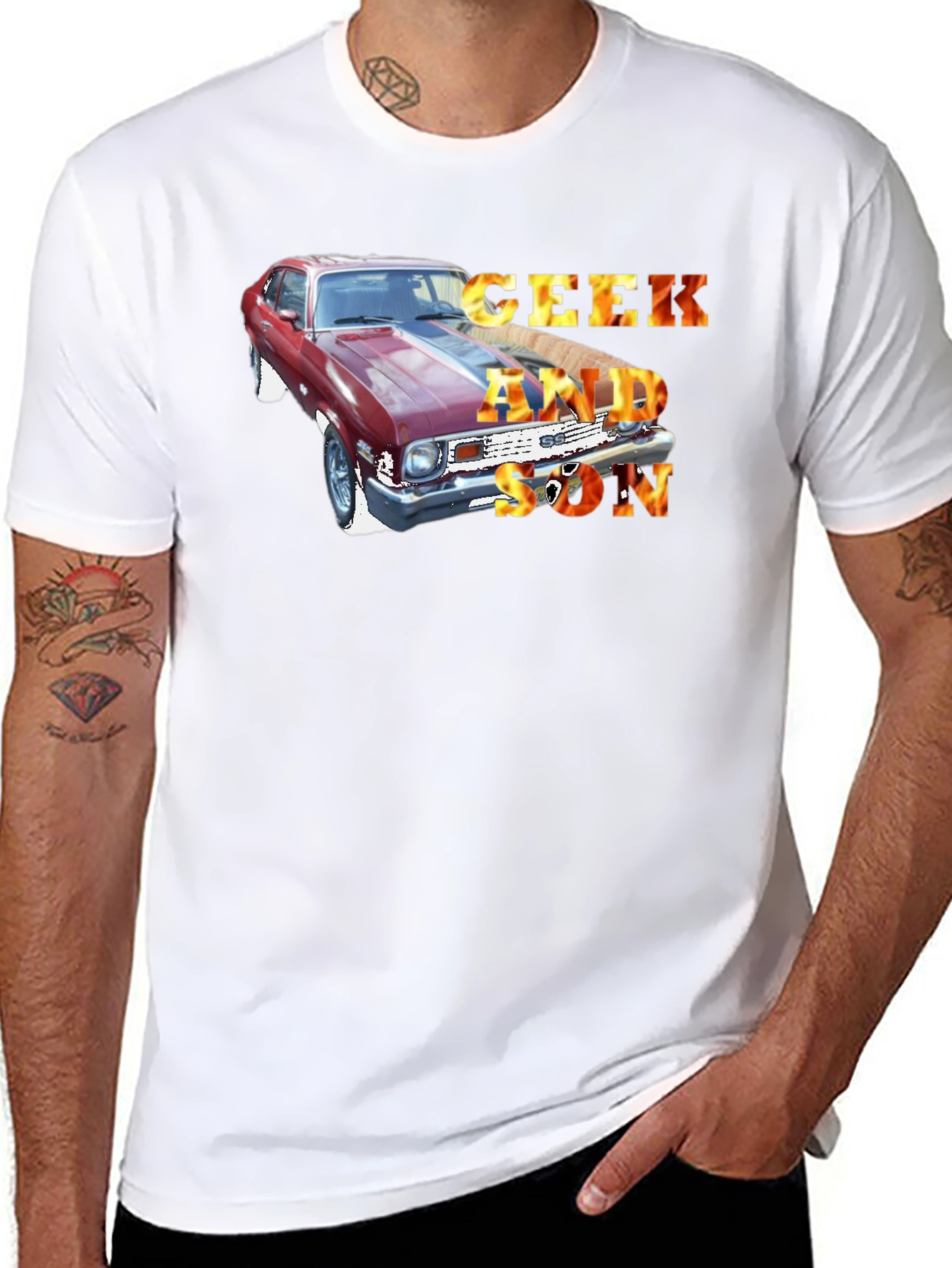Geek and Son Car Graphic T-Shirt