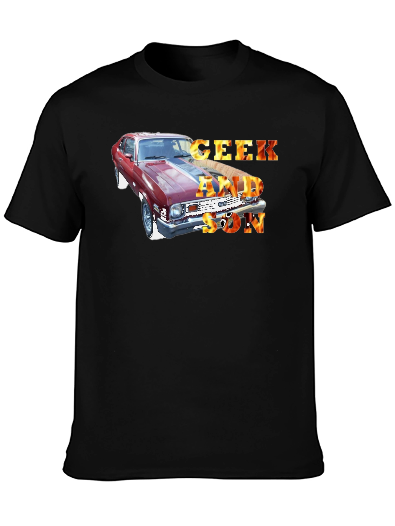 Geek and Son Car Graphic T-Shirt