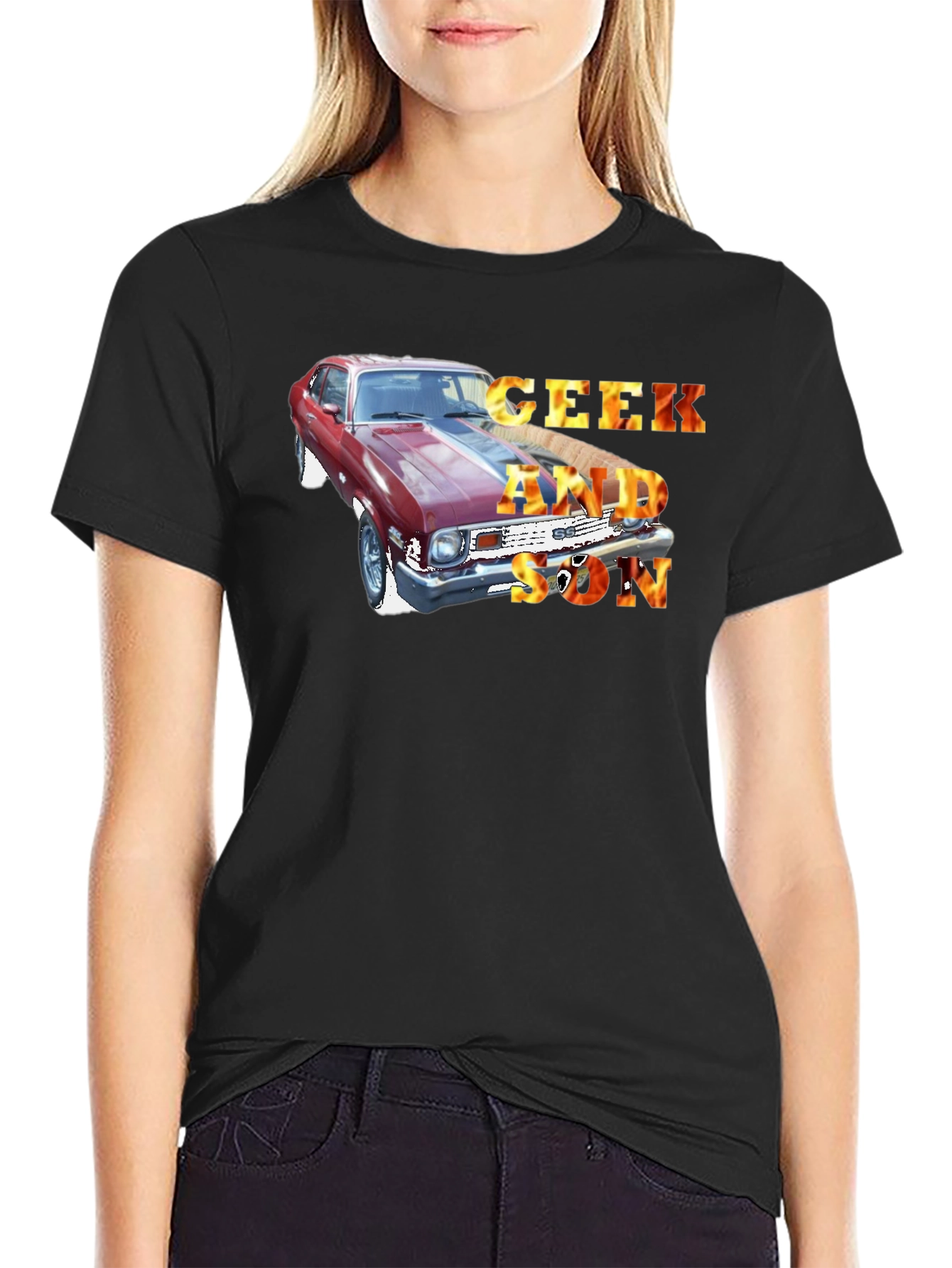 Geek and Son Car Graphic T-Shirt