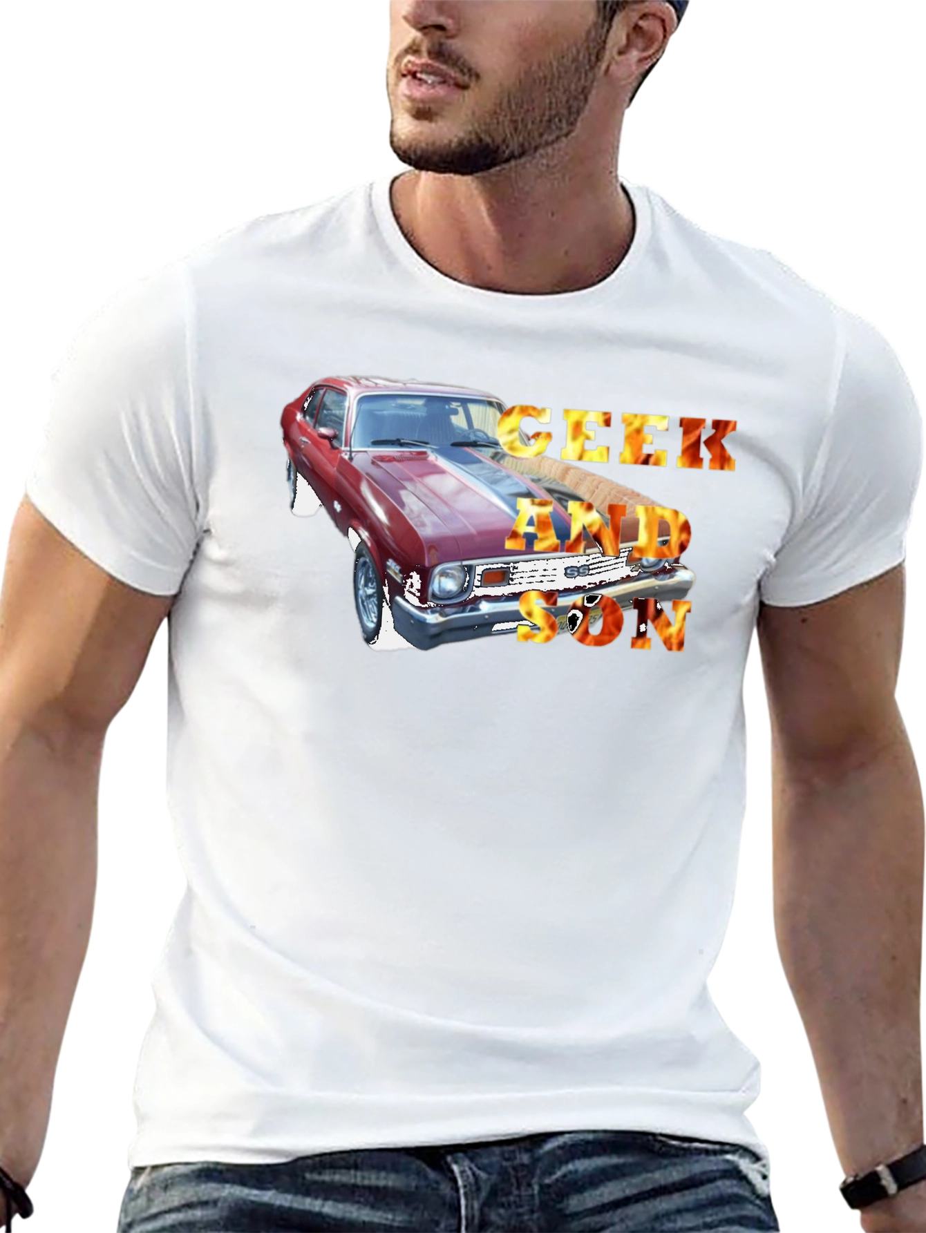 Geek and Son Car Graphic T-Shirt