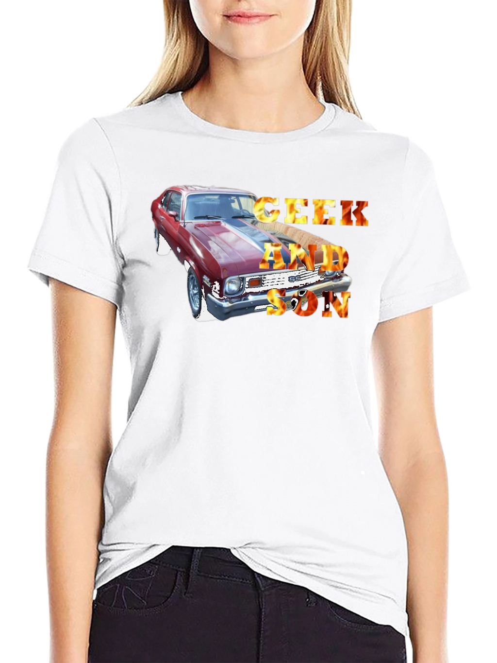 Geek and Son Car Graphic T-Shirt