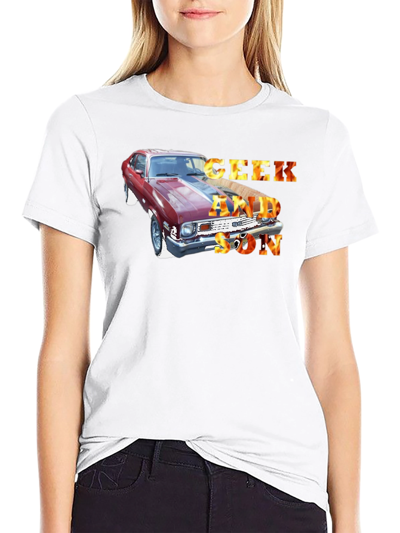 Geek and Son Car Graphic T-Shirt