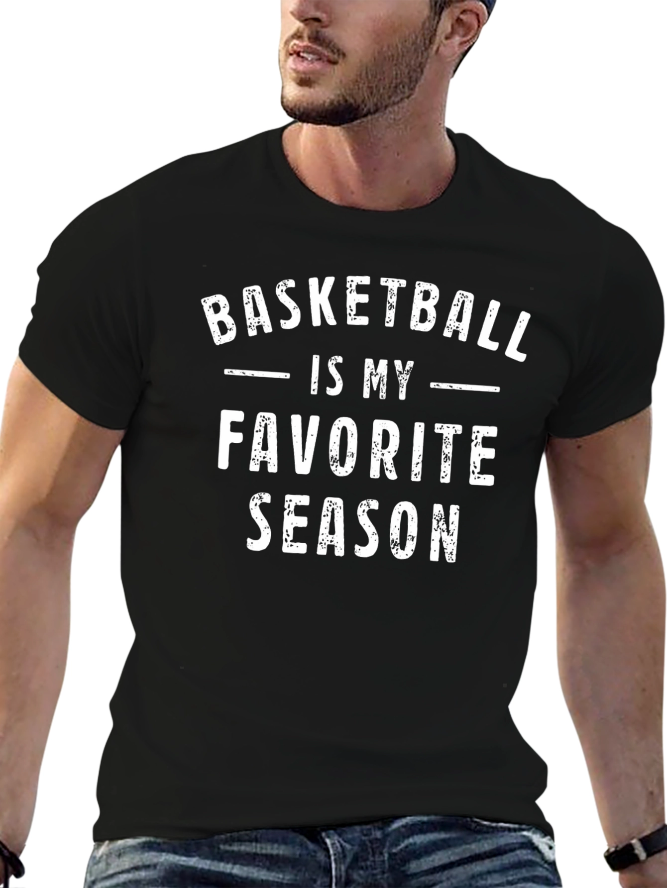 Basketball is My Favorite Season Black T-Shirt