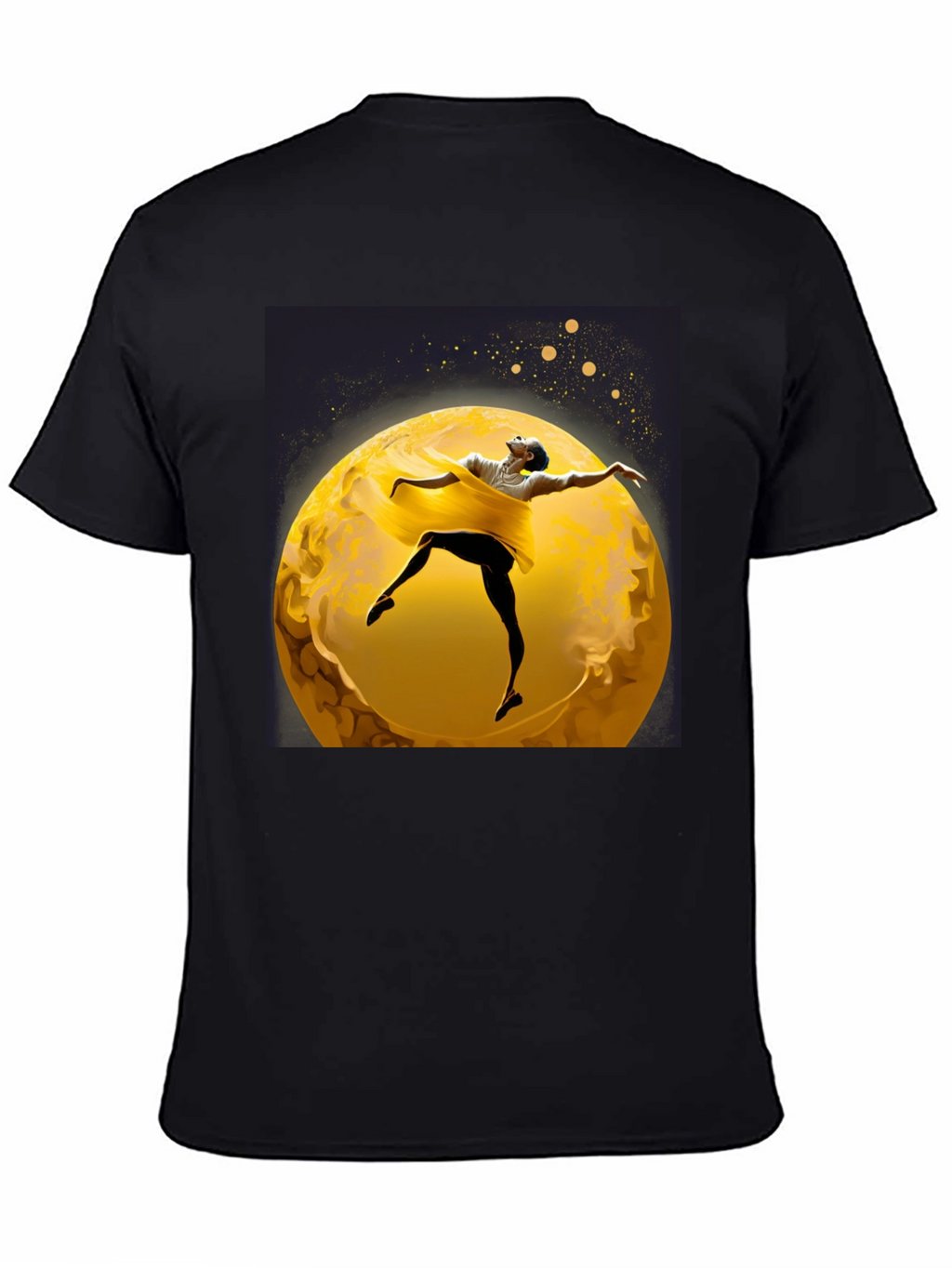 Ballerina Moon T-Shirt - Artsy Black Tee