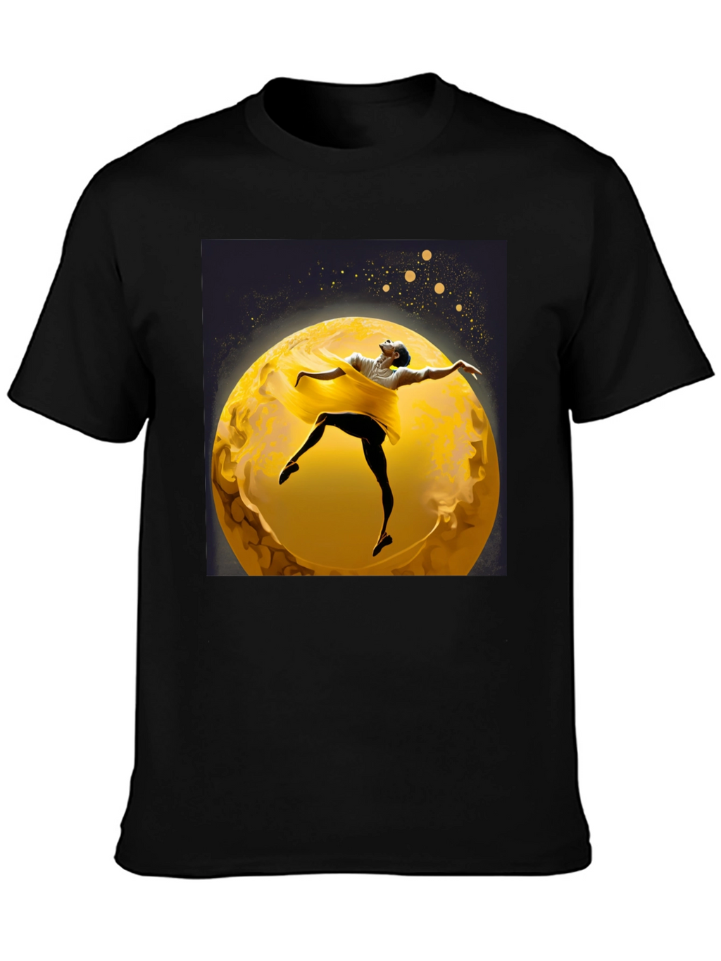 Ballerina Moon T-Shirt - Artsy Black Tee