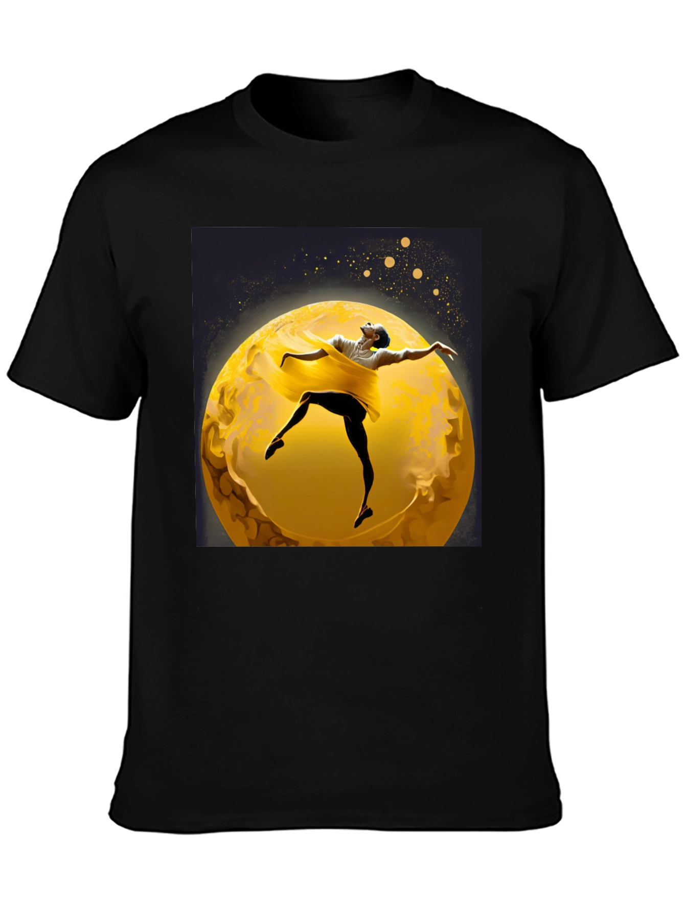 Ballerina Moon T-Shirt - Artsy Black Tee