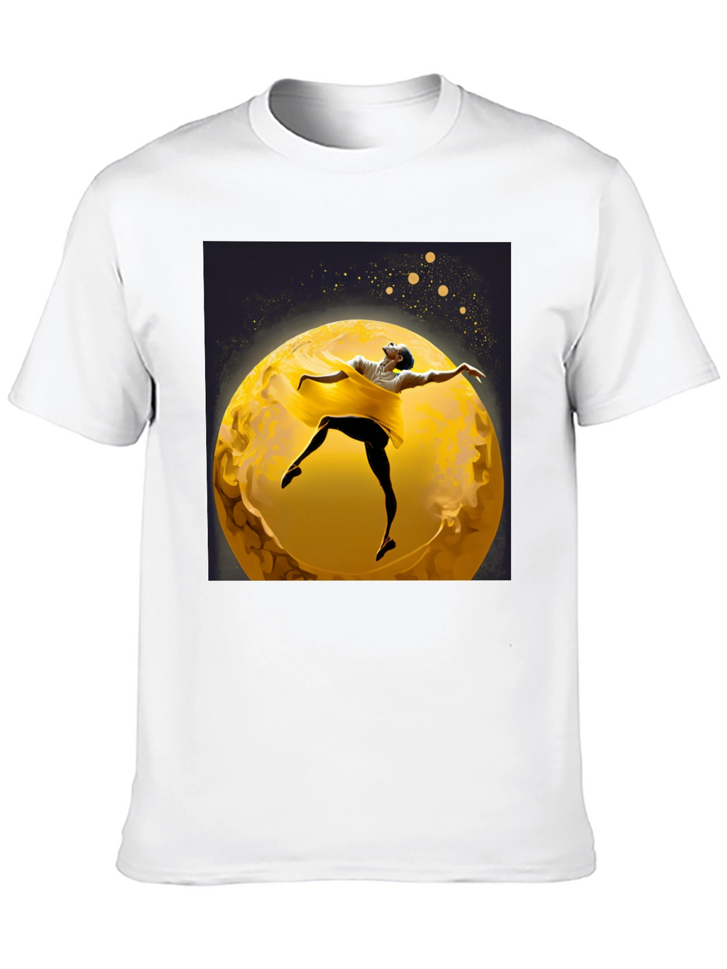 Ballerina Moon T-Shirt - Artsy Black Tee