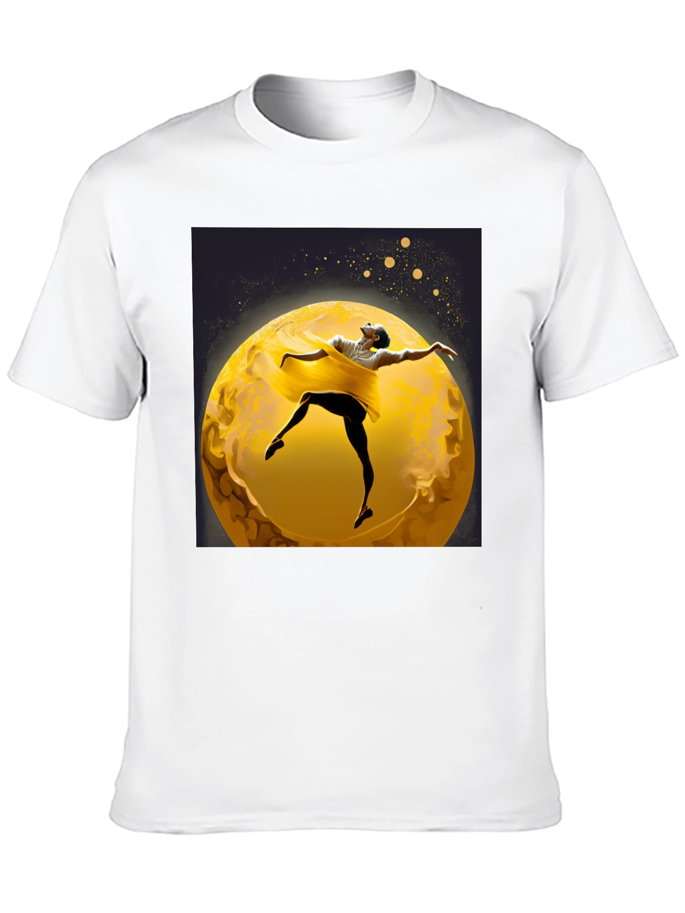 Ballerina Moon T-Shirt - Artsy Black Tee