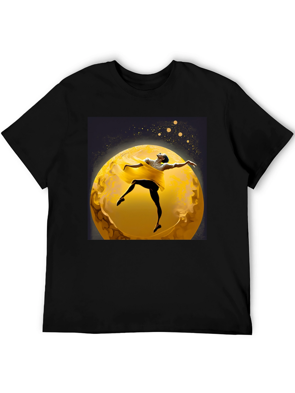 Ballerina Moon T-Shirt - Artsy Black Tee