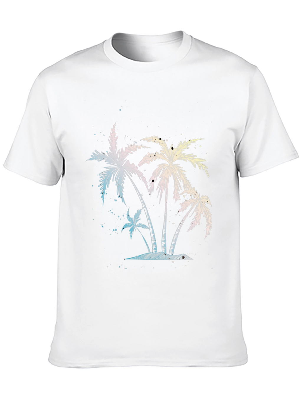 Tropical Palm Tree Graphic Black T-Shirt