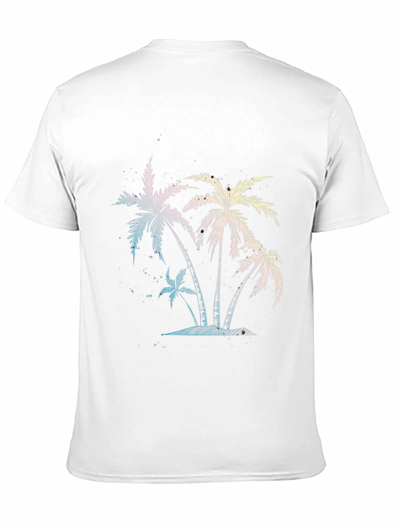Tropical Palm Tree Graphic Black T-Shirt