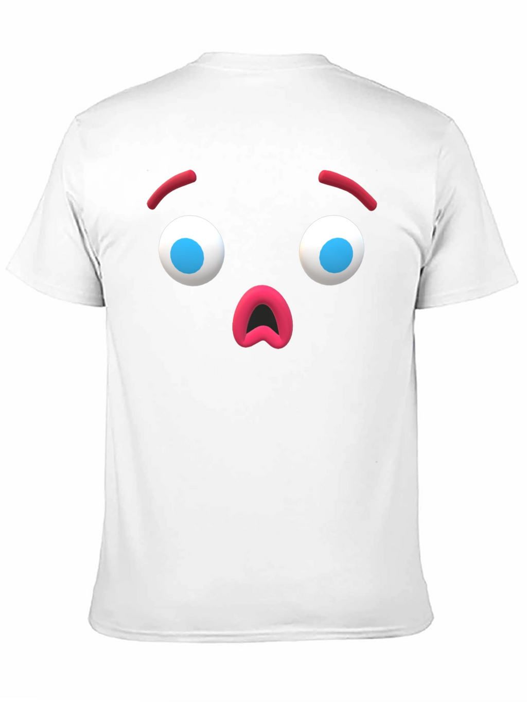 Surprised Emoji Black T-Shirt - Unique Graphic Tee