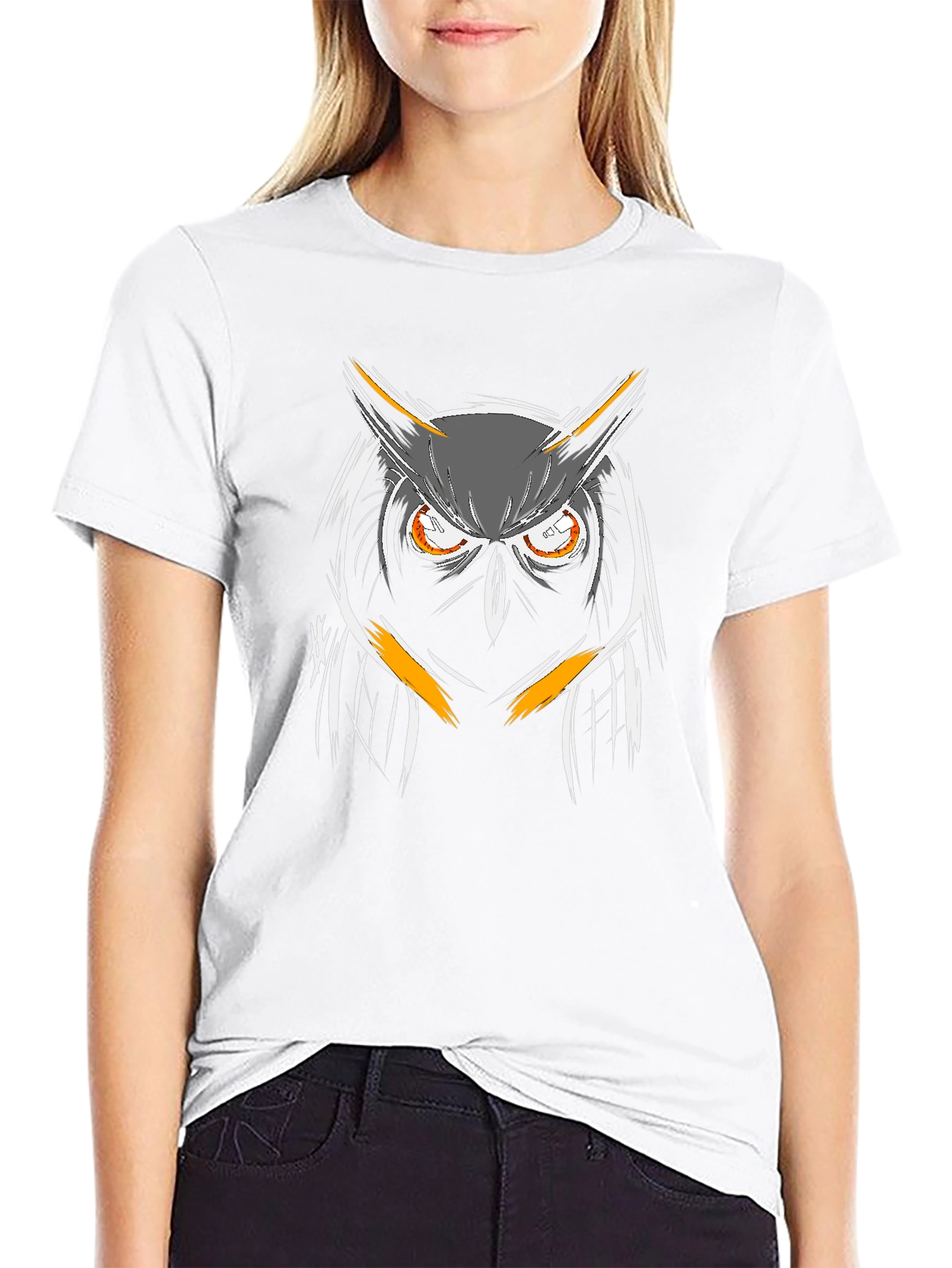 Cool Owl Graphic T-Shirt - Black