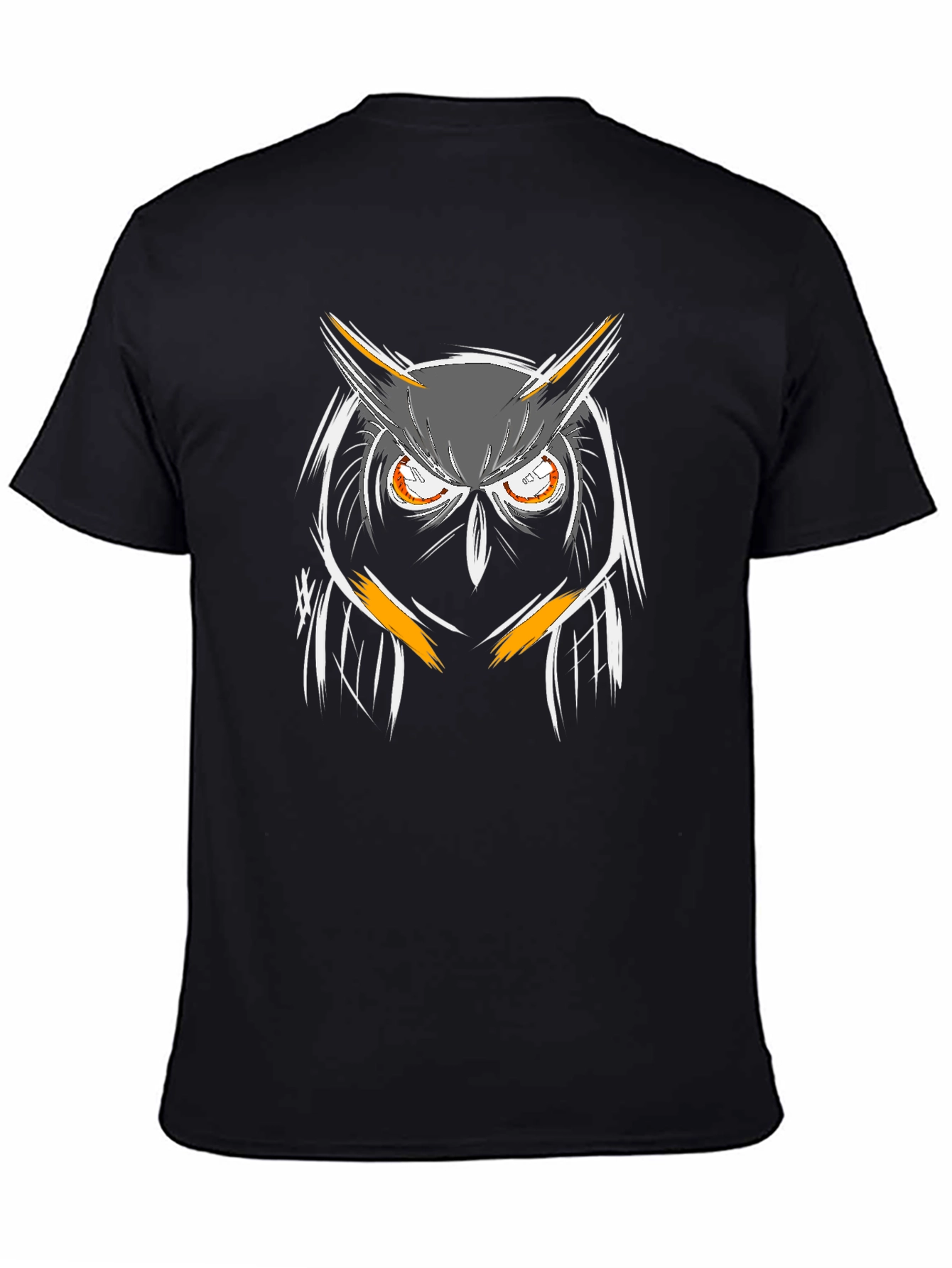 Cool Owl Graphic T-Shirt - Black