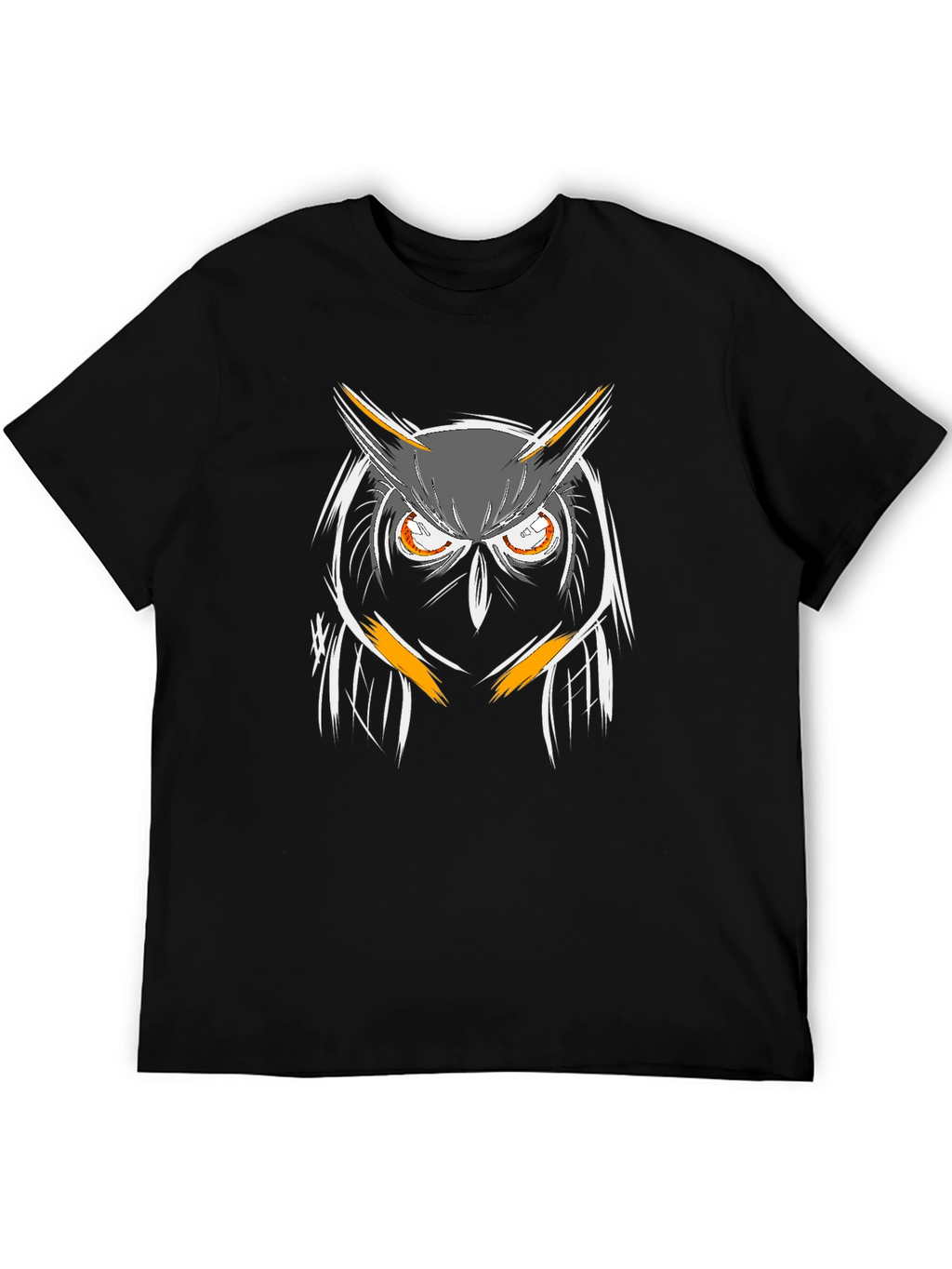 Cool Owl Graphic T-Shirt - Black