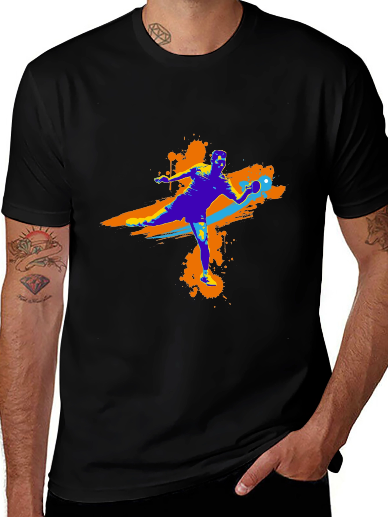 Table Tennis Player Graphic T-Shirt