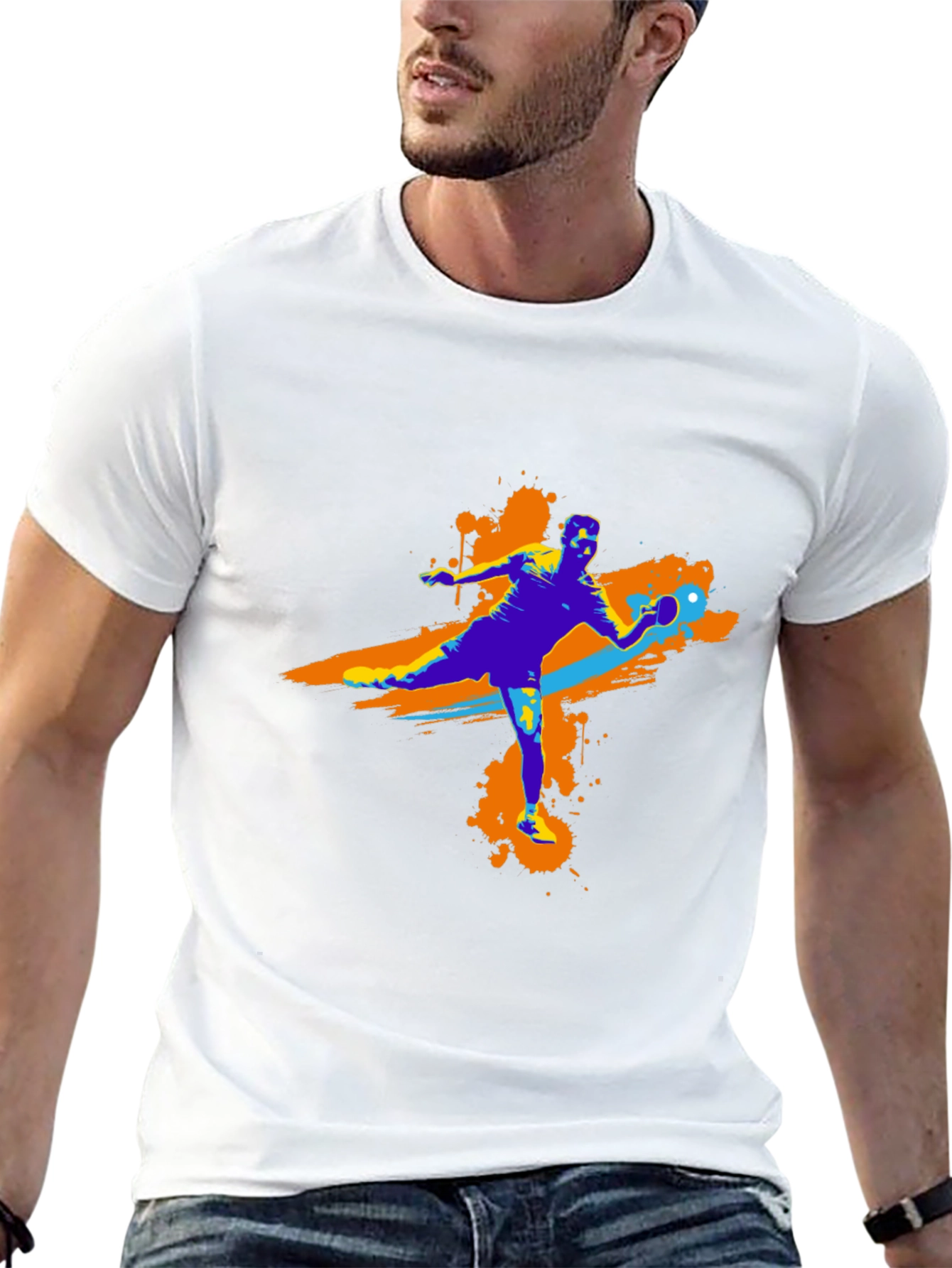 Table Tennis Player Graphic T-Shirt