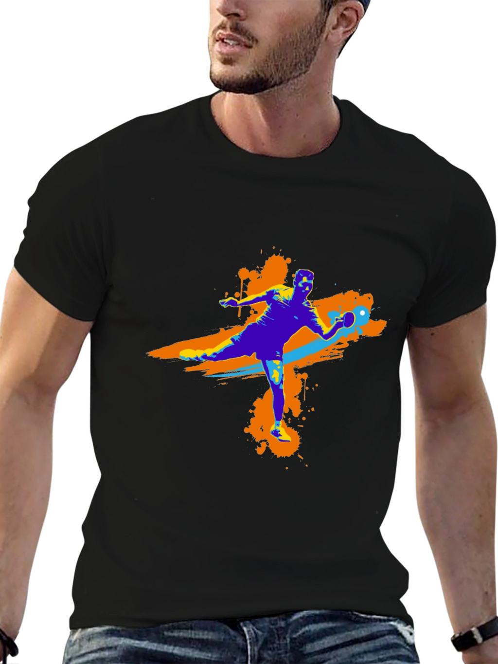 Table Tennis Player Graphic T-Shirt