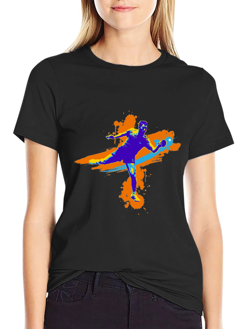 Table Tennis Player Graphic T-Shirt