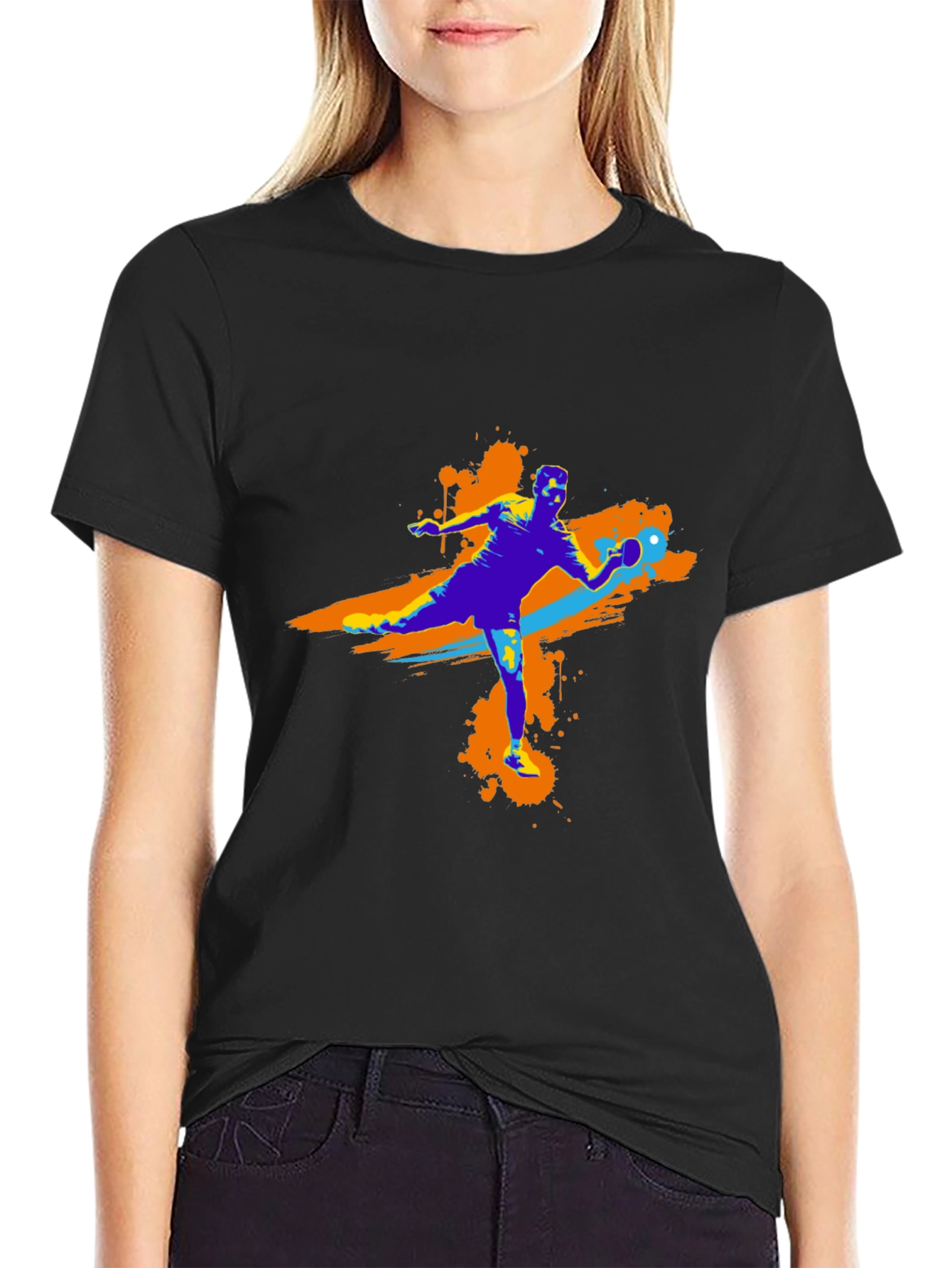 Table Tennis Player Graphic T-Shirt