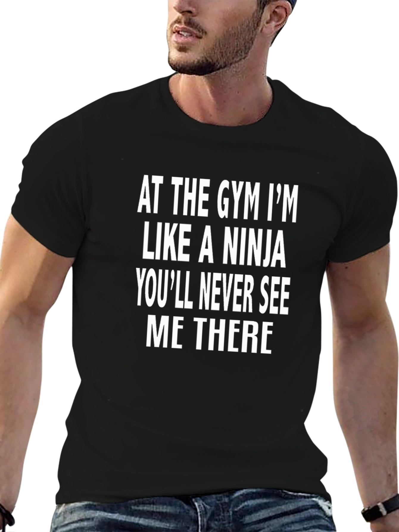 Ninja Gym Humor Graphic T-Shirt