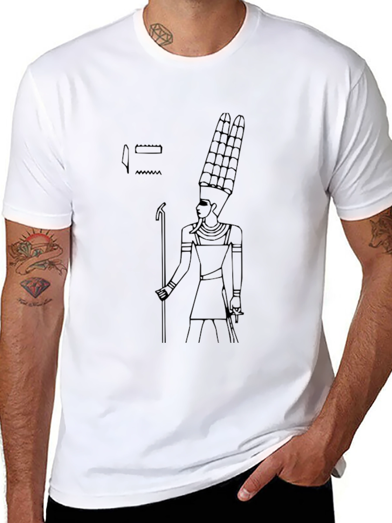 Egyptian Pharaoh Graphic Black T-Shirt