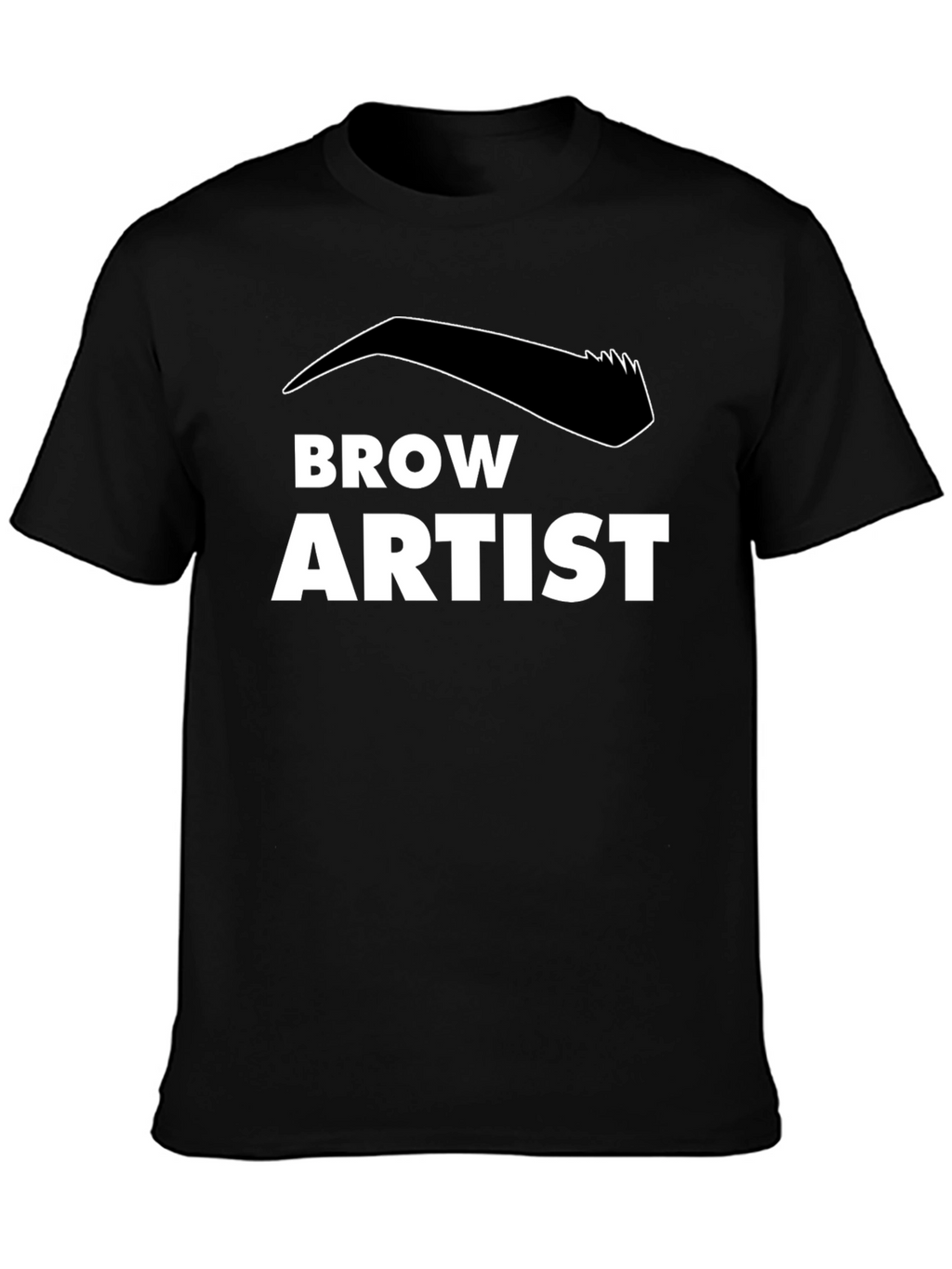 Brow Artist Black T-Shirt - Stylish Eyebrow Design