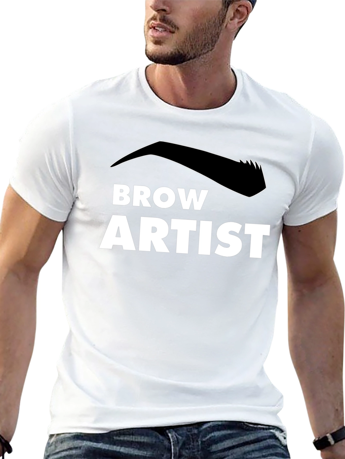 Brow Artist Black T-Shirt - Stylish Eyebrow Design