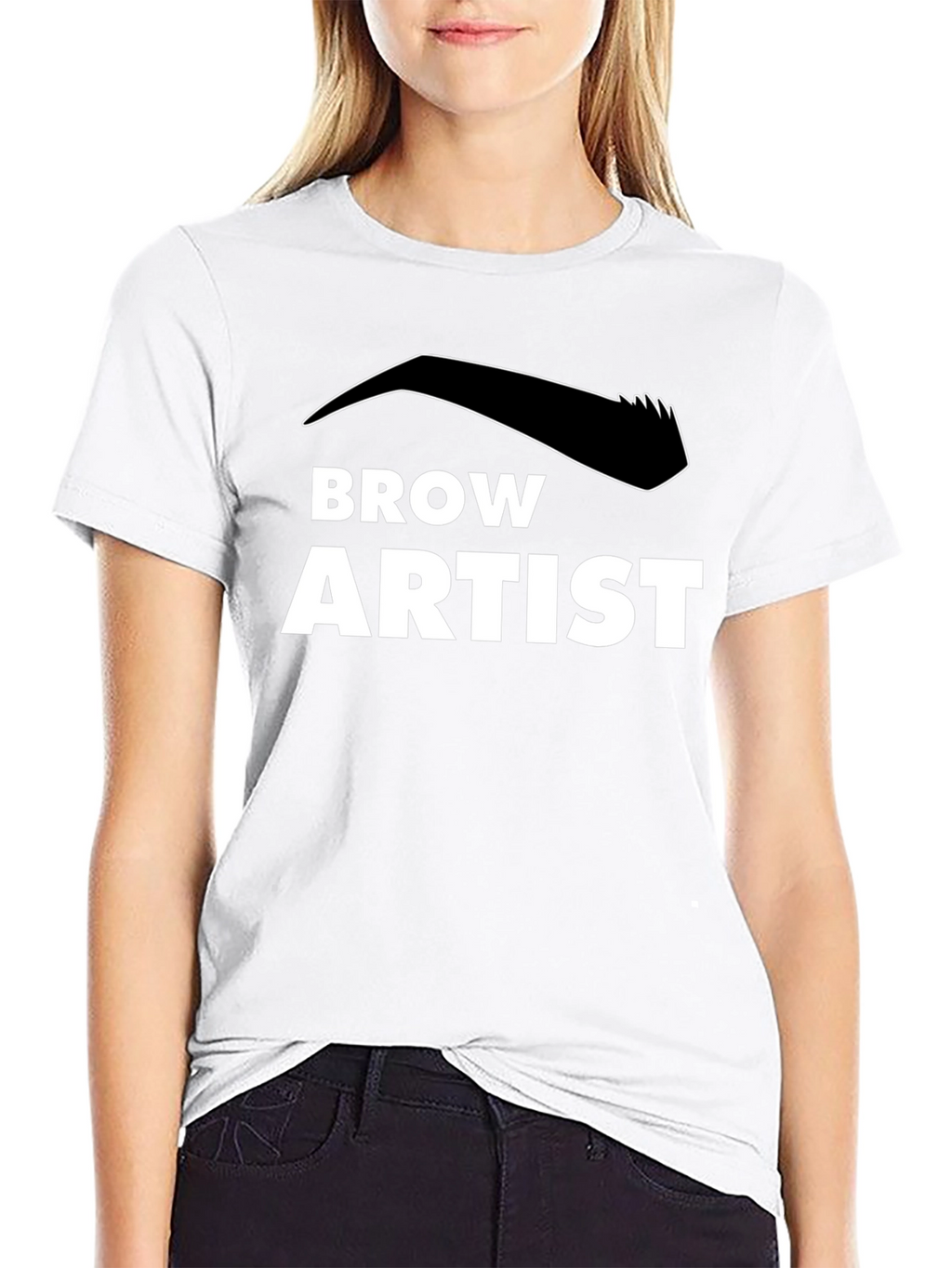 Brow Artist Black T-Shirt - Stylish Eyebrow Design