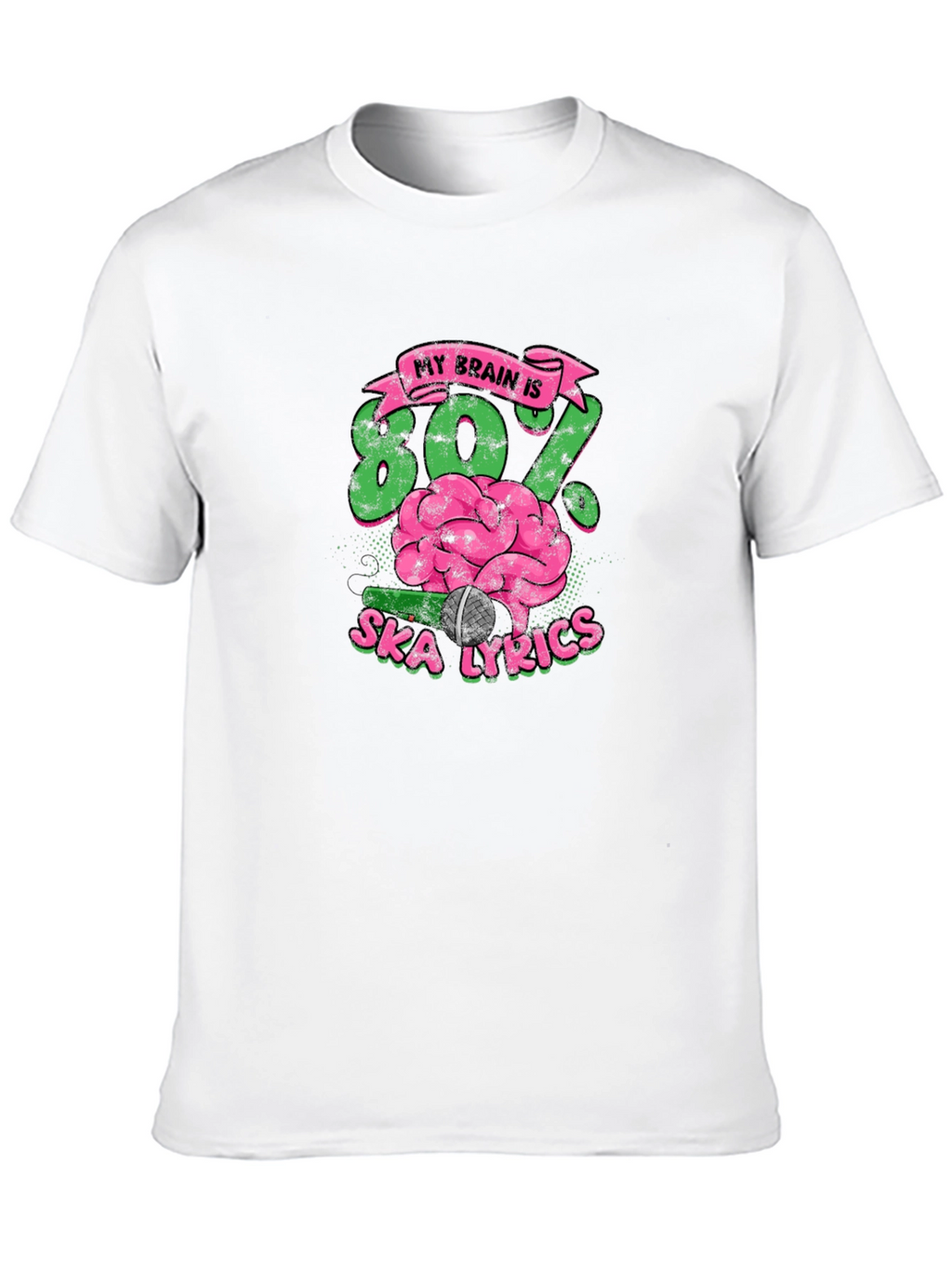 Ska Lyrics Brain T-Shirt