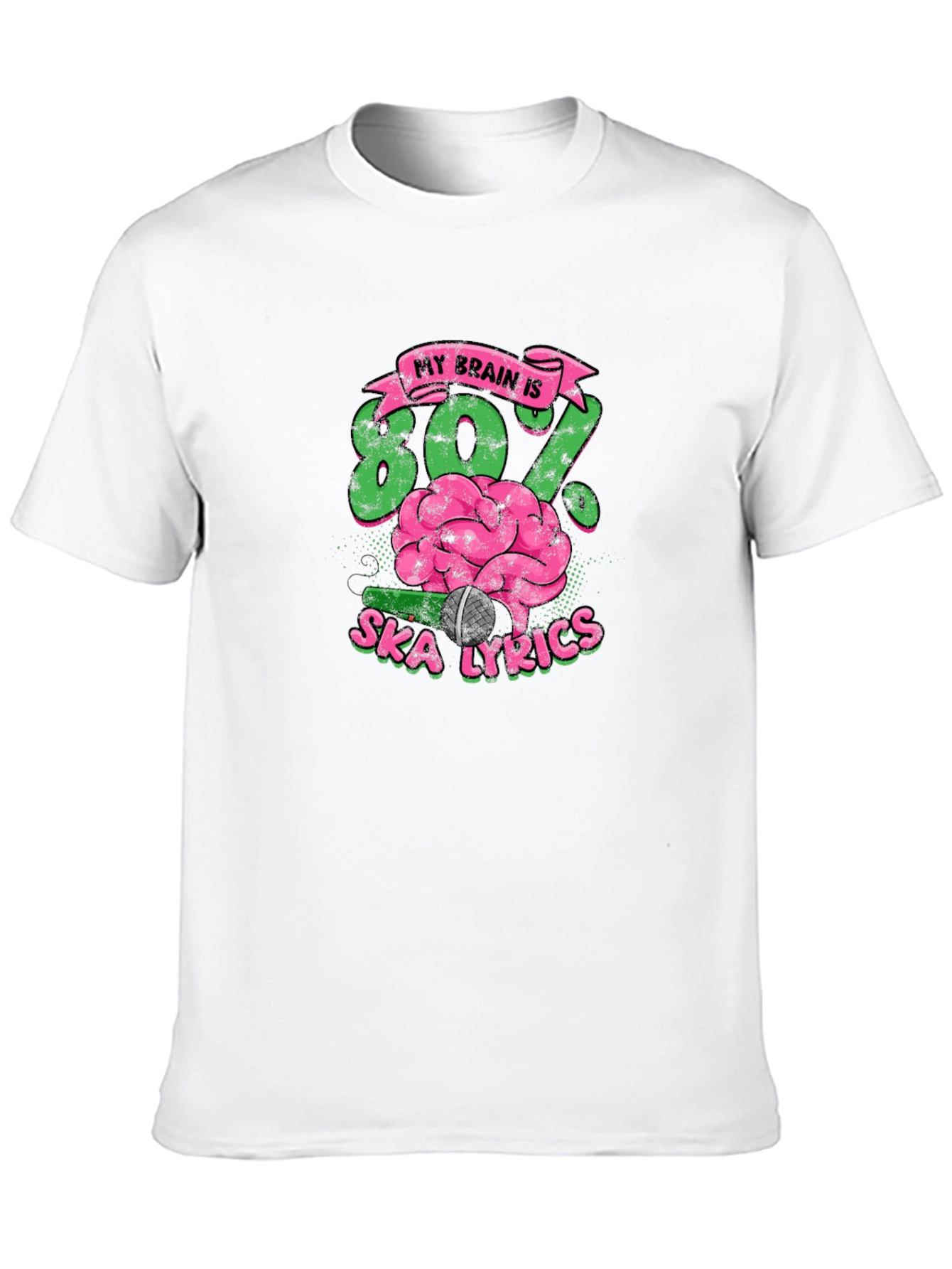 Ska Lyrics Brain T-Shirt
