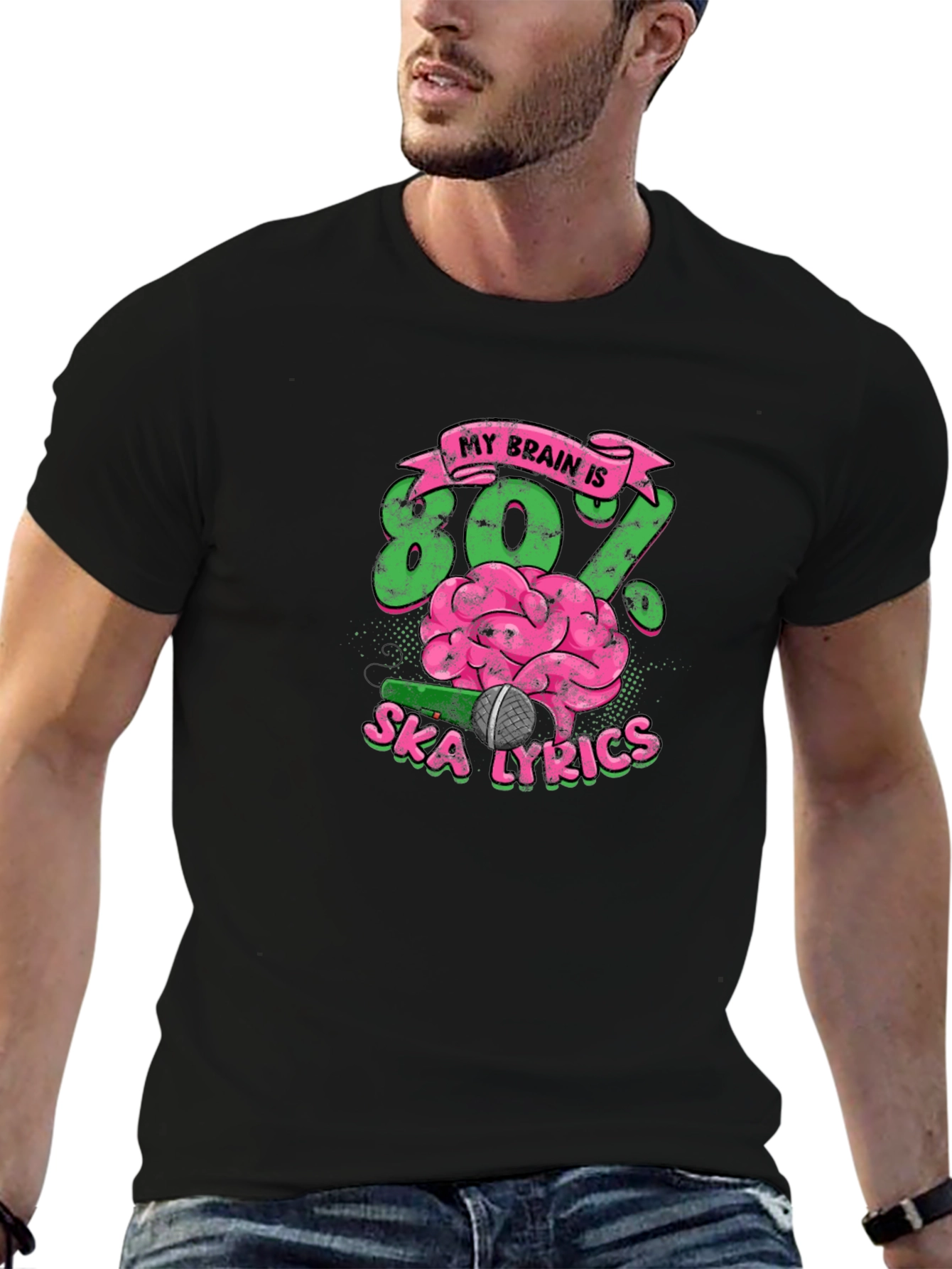 Ska Lyrics Brain T-Shirt