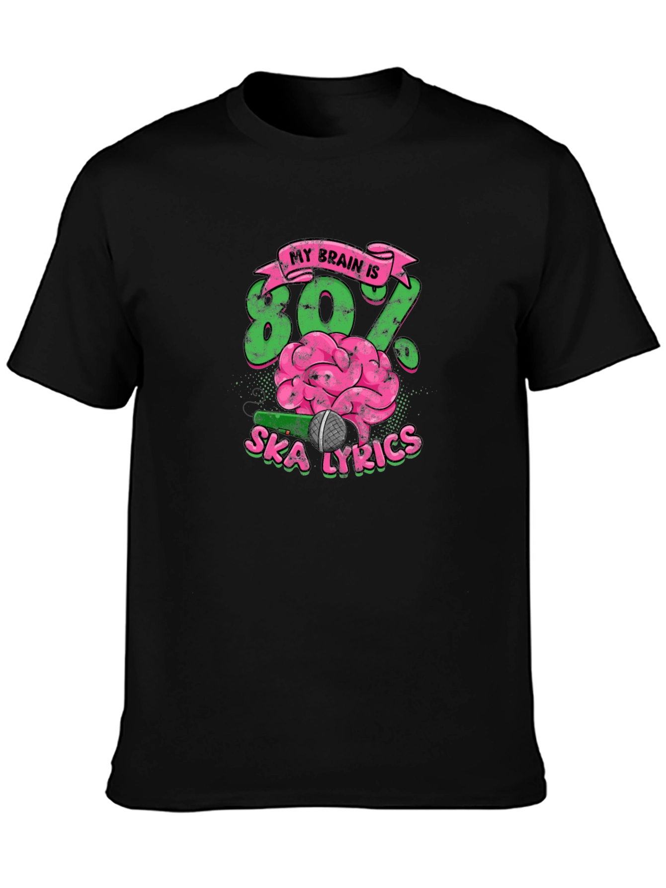 Ska Lyrics Brain T-Shirt