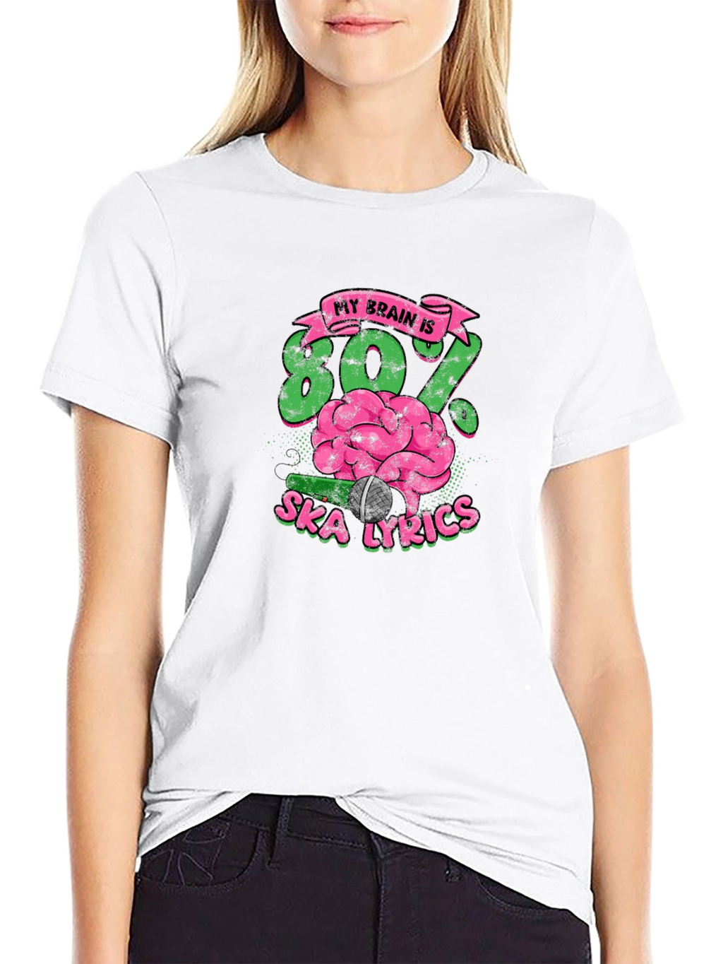 Ska Lyrics Brain T-Shirt
