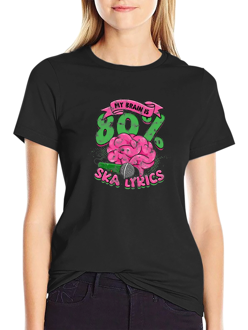 Ska Lyrics Brain T-Shirt